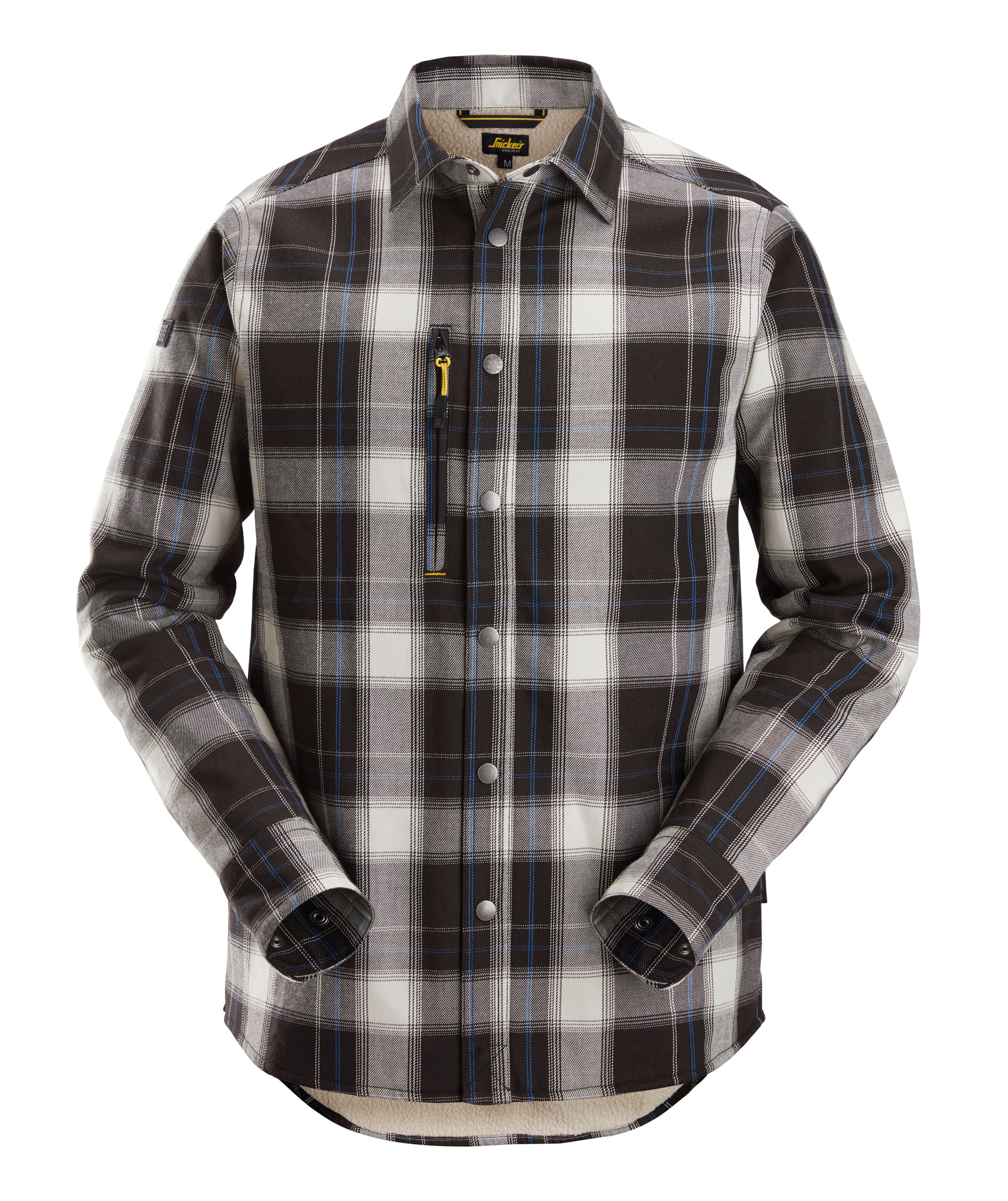 Snickers AllroundWork flanellskjorta jacka 8522, Svart/Benvit