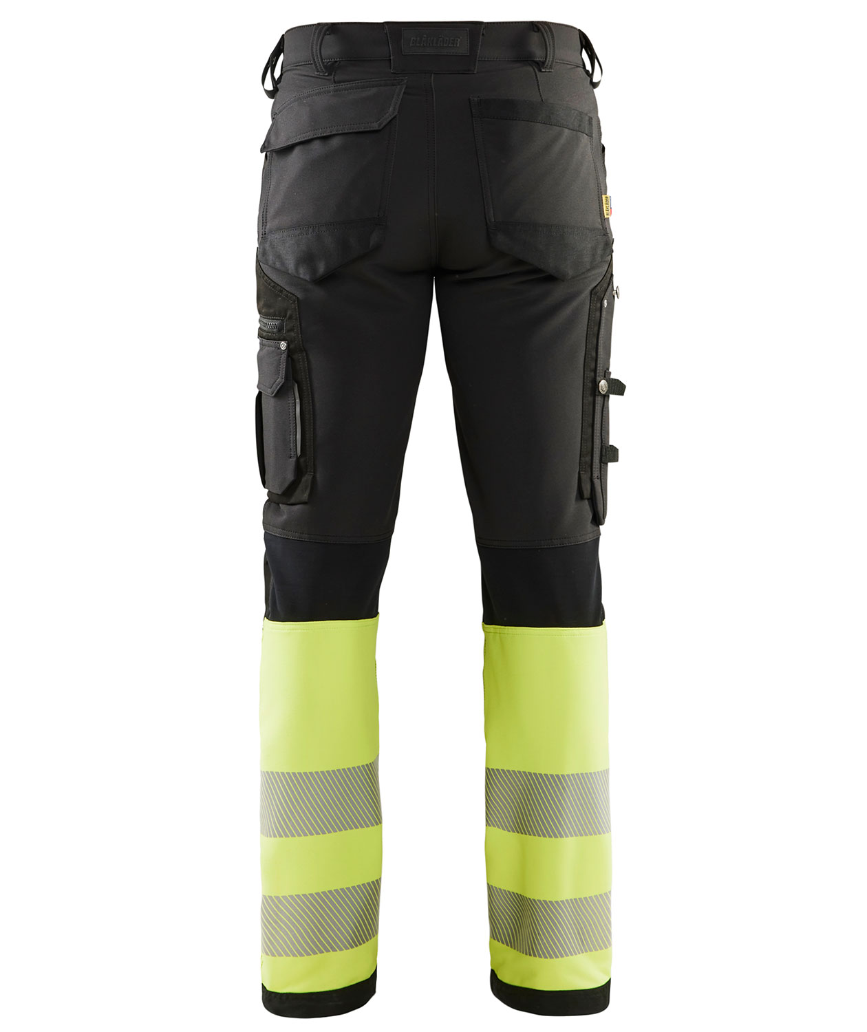 Bl&aring;kl&auml;der arbeidsbukse full stretch, Svart/Hi-Vis Gul
