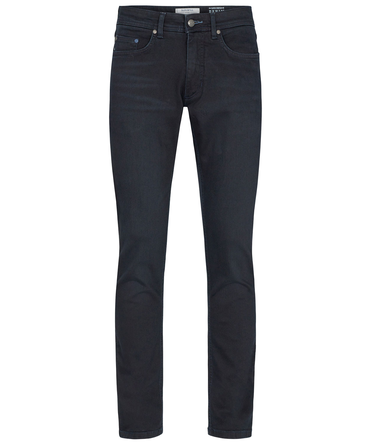 Sunwill Super Stretch Fitted jeans, Black/Blue