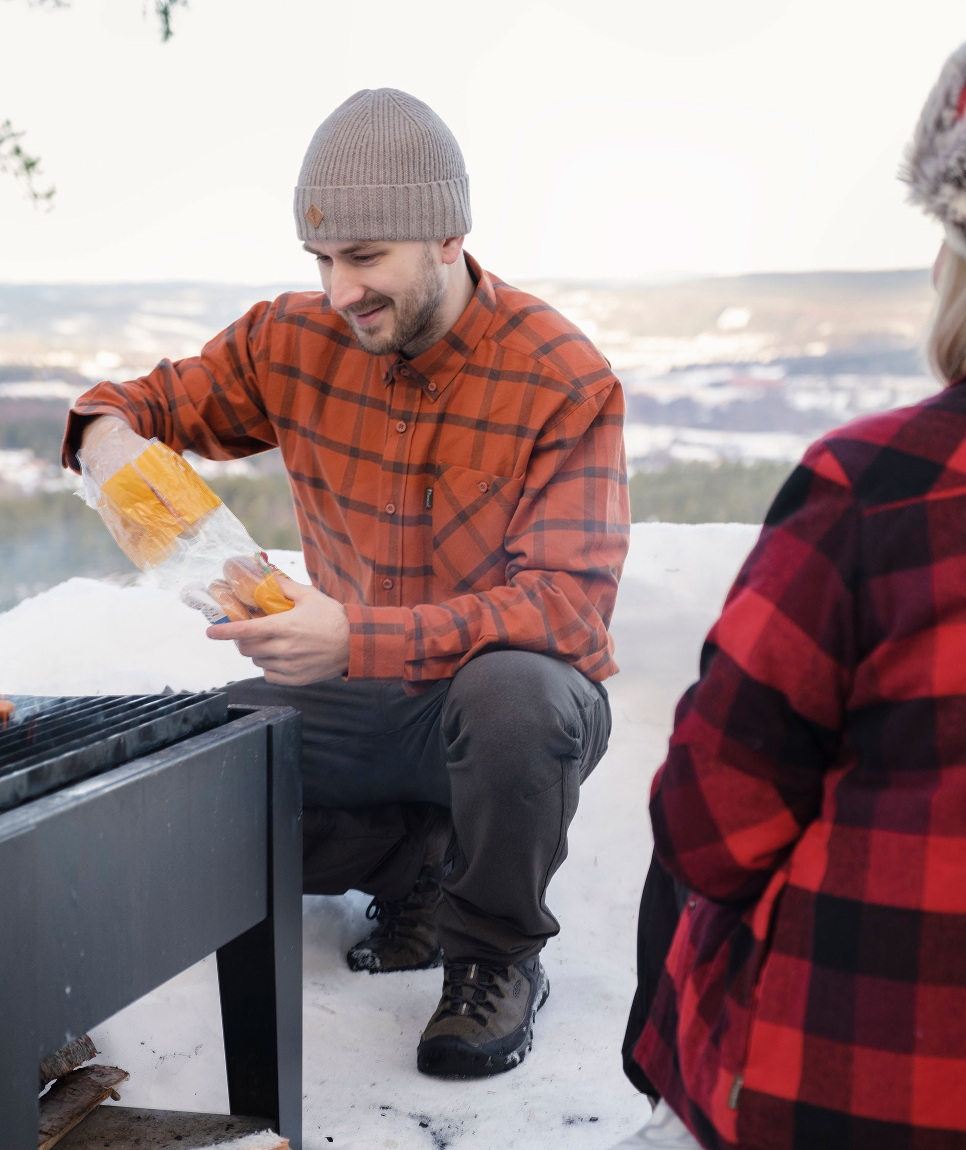 Pinewood V&auml;rnamo flannel skovmandsskjorte, Terracotta/Suede Brown