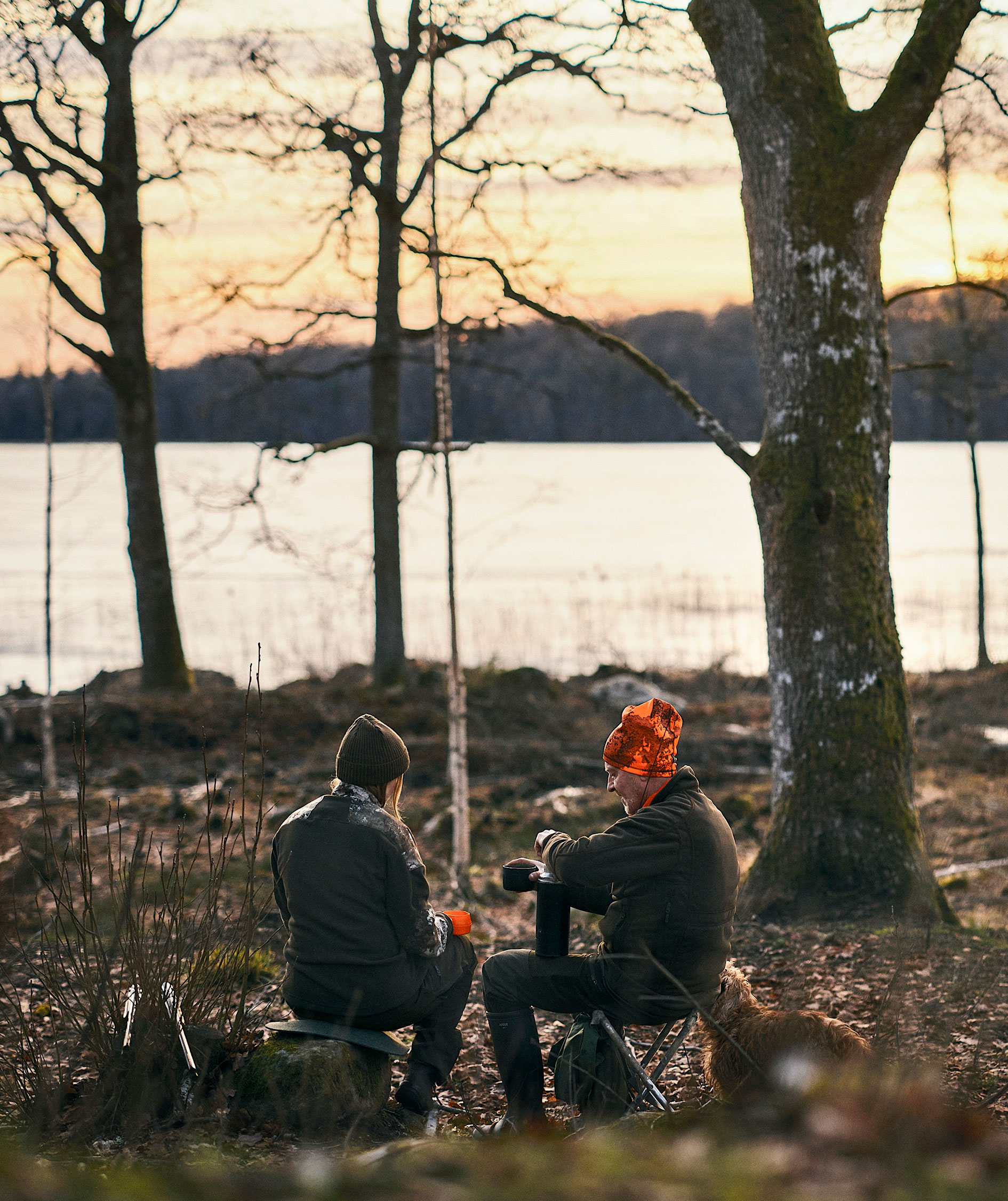 Pinewood&nbsp;Furudal Reversible fleecejakke, Hunting Brown/Red, large image number 12