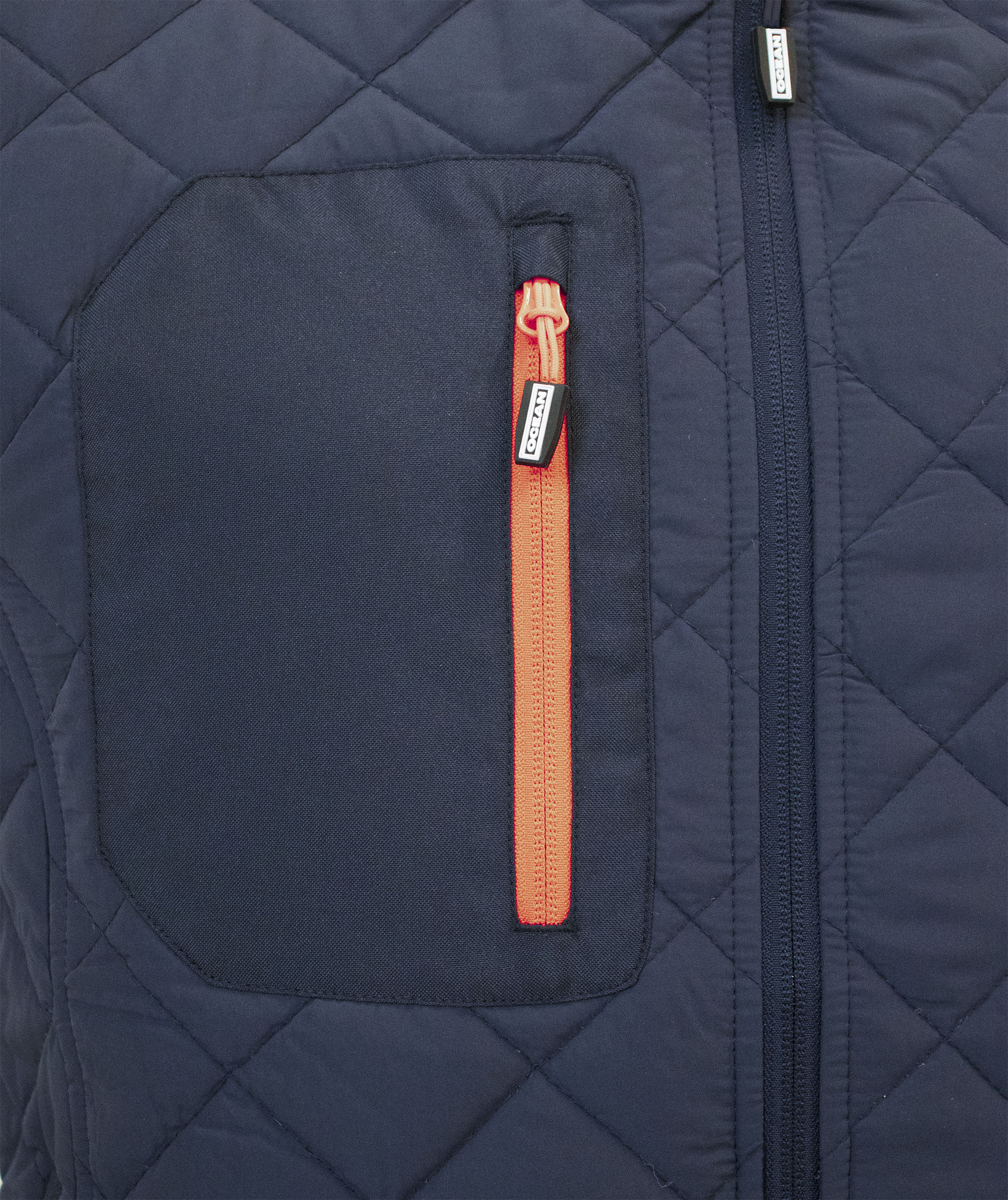 Ocean vattert vest, Marinebl&aring;, large image number 2