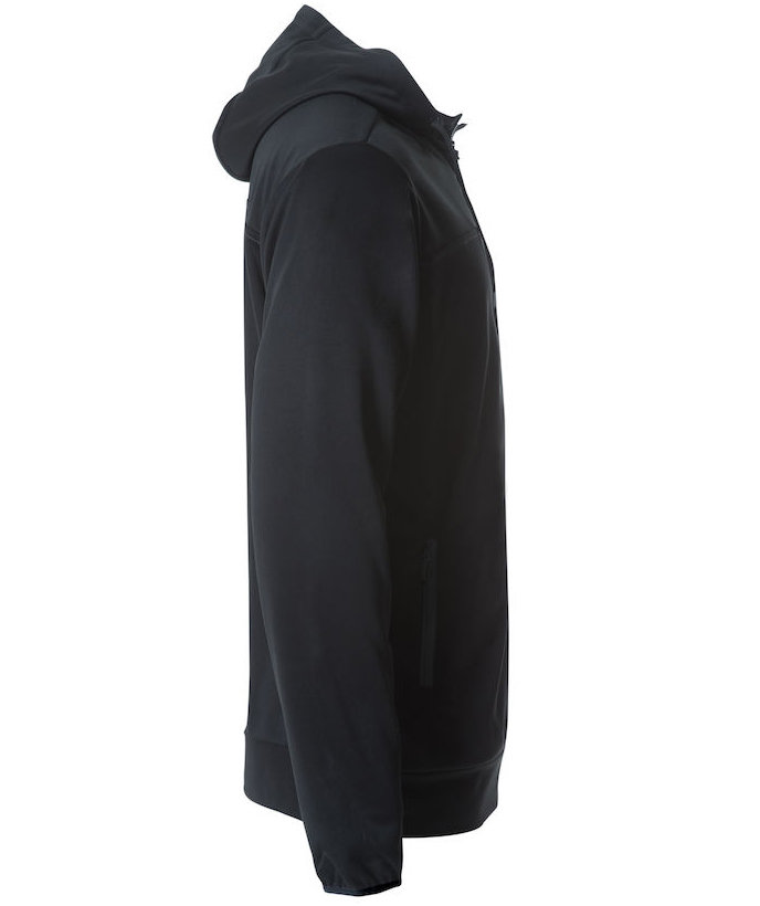 Clique Ottawa hoodie with full zipper, Black, large image number 2