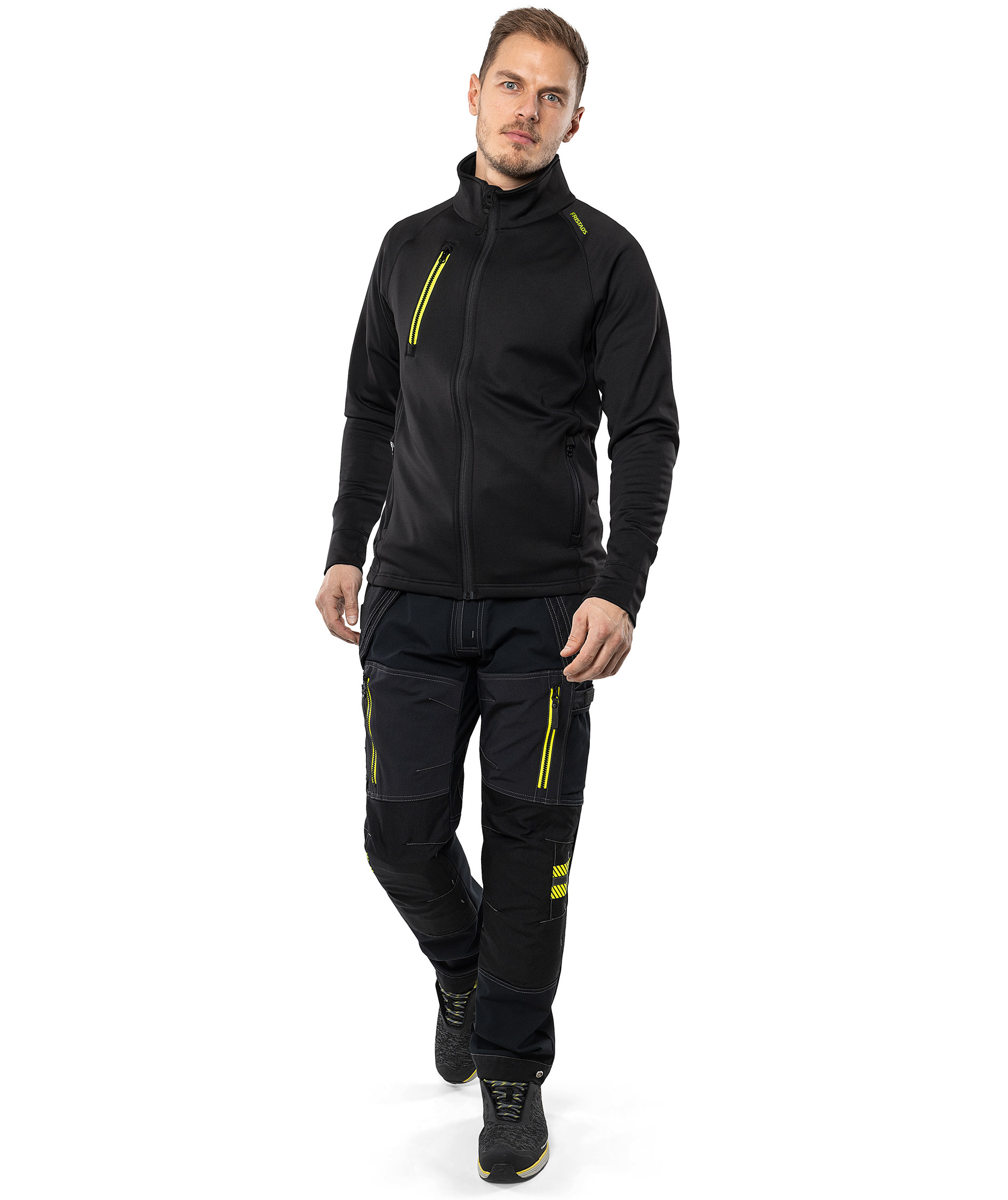 Fristads Polartec&reg; fleecejakke 4870 GPY full stretch, Svart