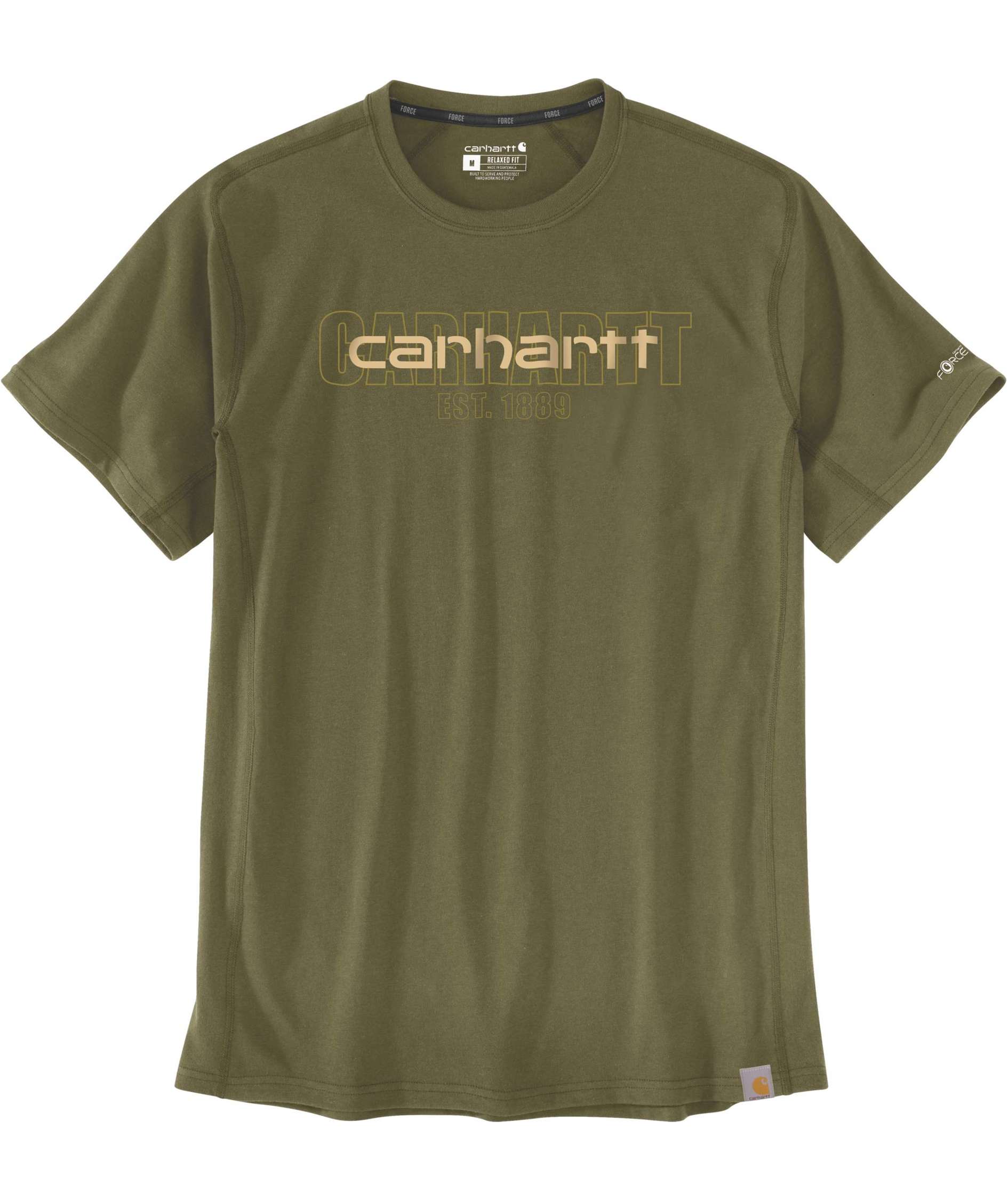 Carhartt Force Logo Graphic T-shirt, Dark Bronzed Green, large image number 0