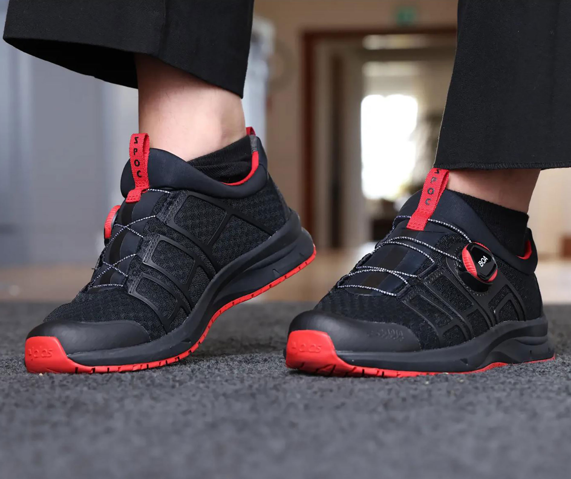 Jalas 5262 Spoc work shoes O1, Black/Red, large image number 5