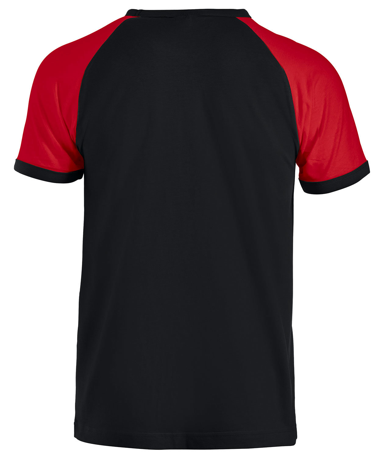 Clique Raglan T-shirt, Sort/R&oslash;d, large image number 2