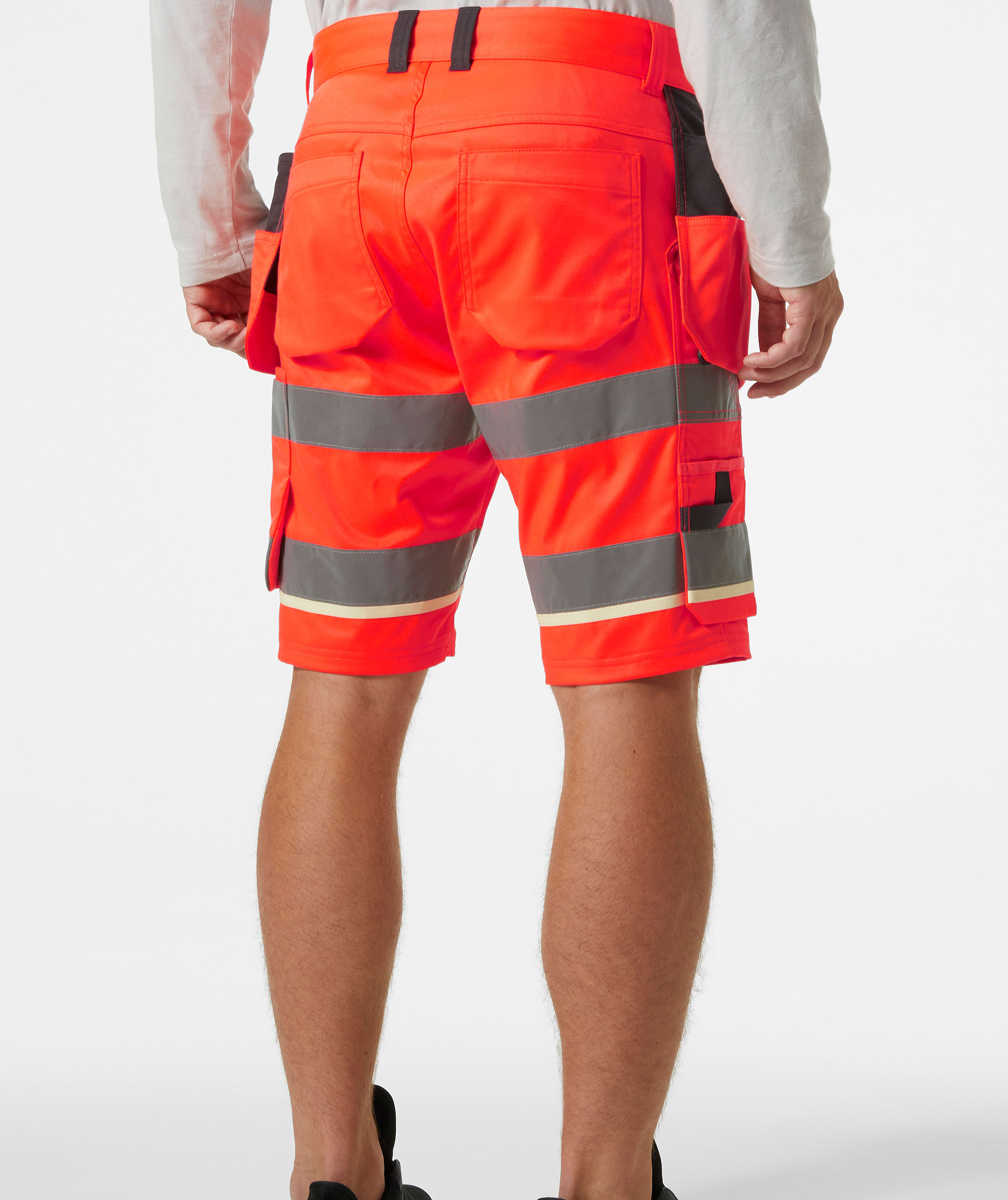Helly Hansen UC-ME h&aring;ndv&aelig;rkershorts, Hi-Vis R&oslash;d/Ebony, large image number 3