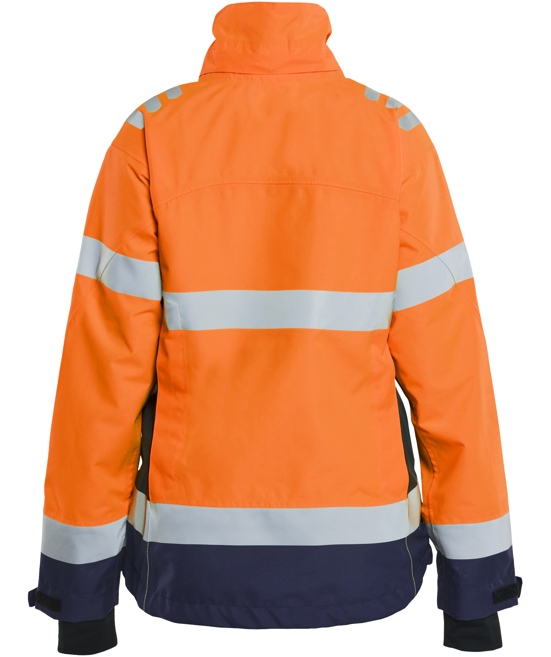 Bl&aring;kl&auml;der dame skalljakke, Hi-Vis Orange/Marine