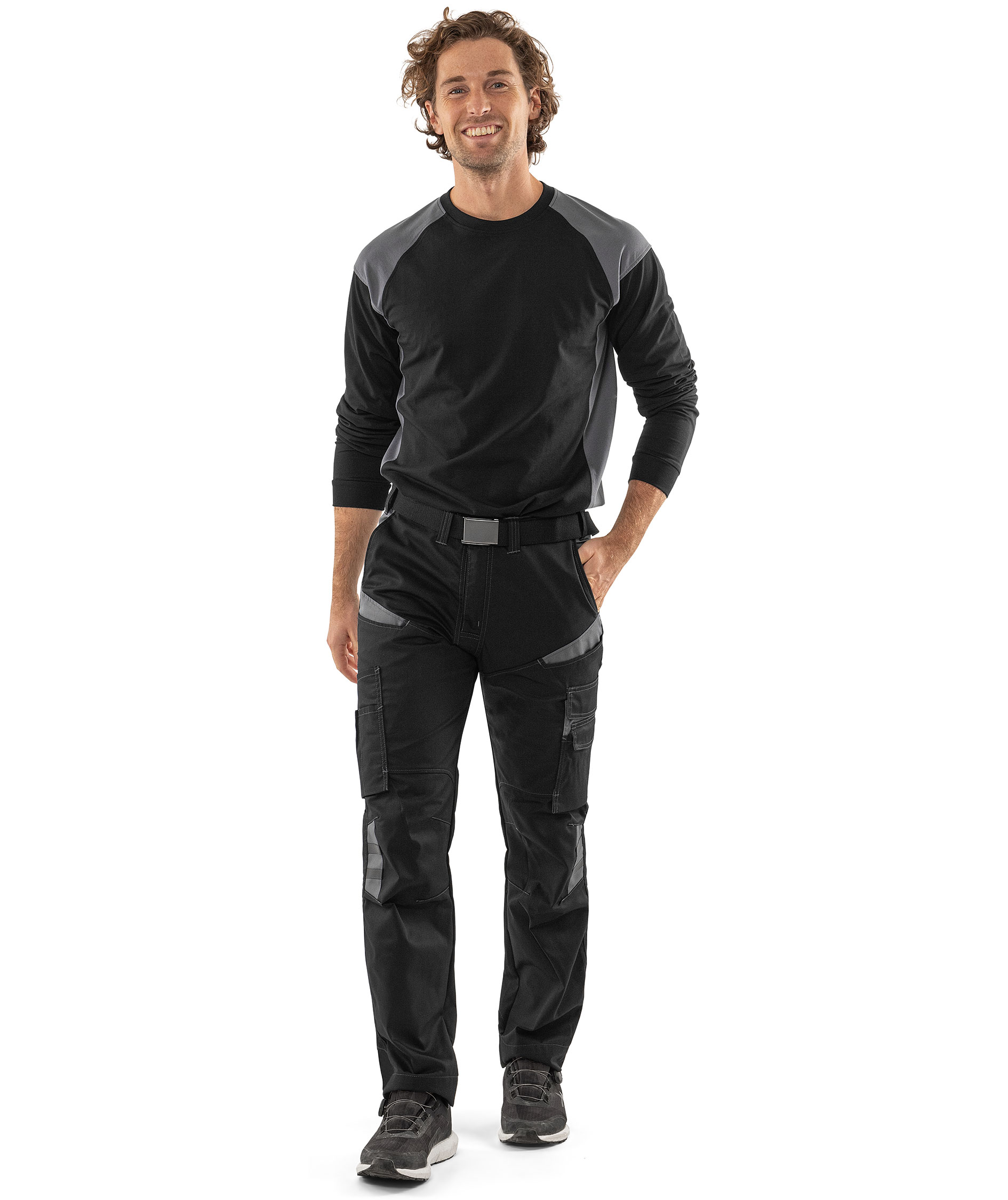 Fristads Heavy lang&aelig;rmet T-shirt 7071 GTM