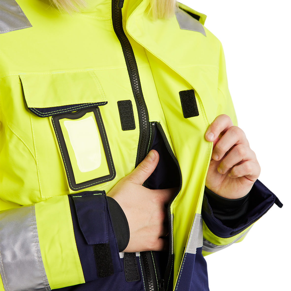 Bl&aring;kl&auml;der women's winter jacket, Hi-vis Yellow/Marine, large image number 5