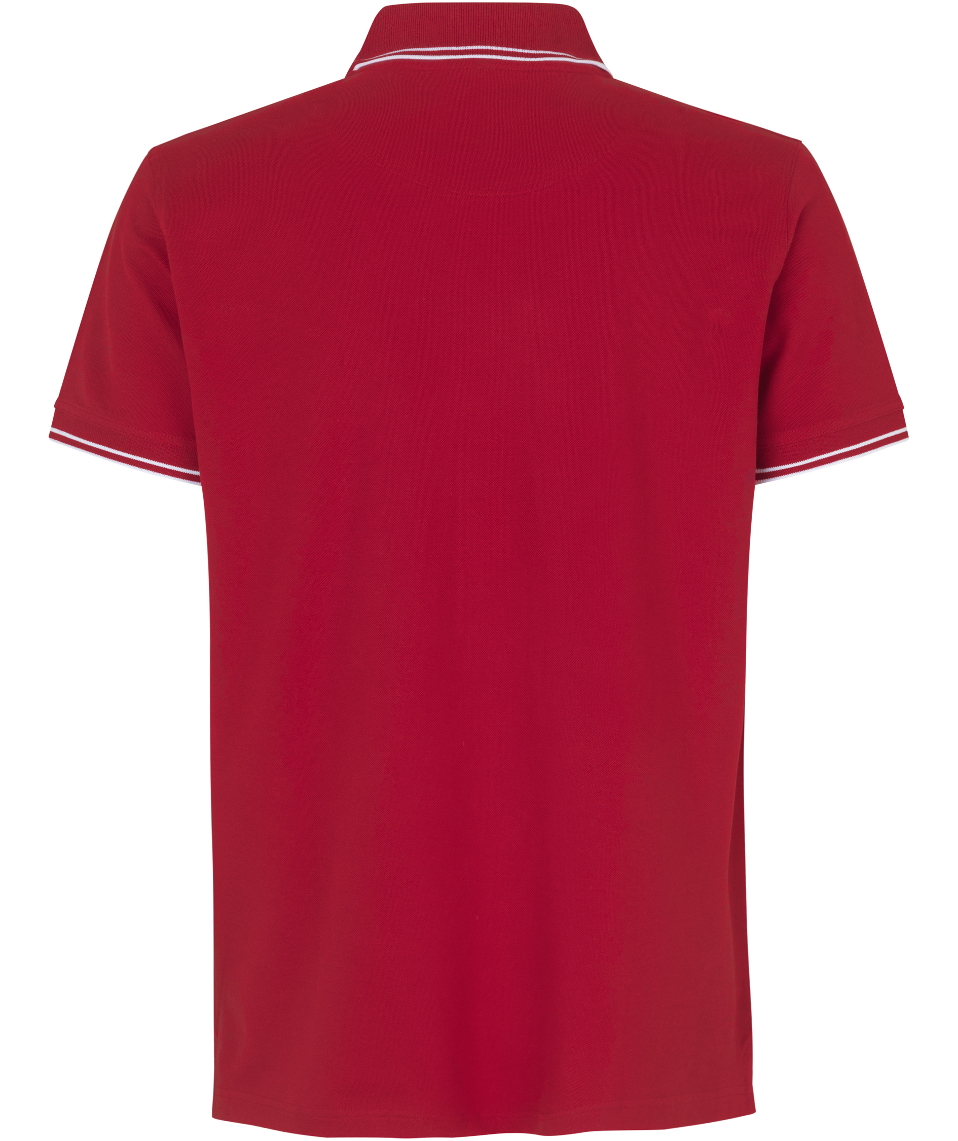 ID Stretch polo T-skjorte med kontrast, R&oslash;d