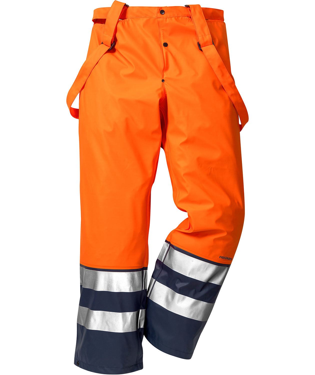 Fristads regnbyxa 2625, Varsel Orange/Marinbl&aring;