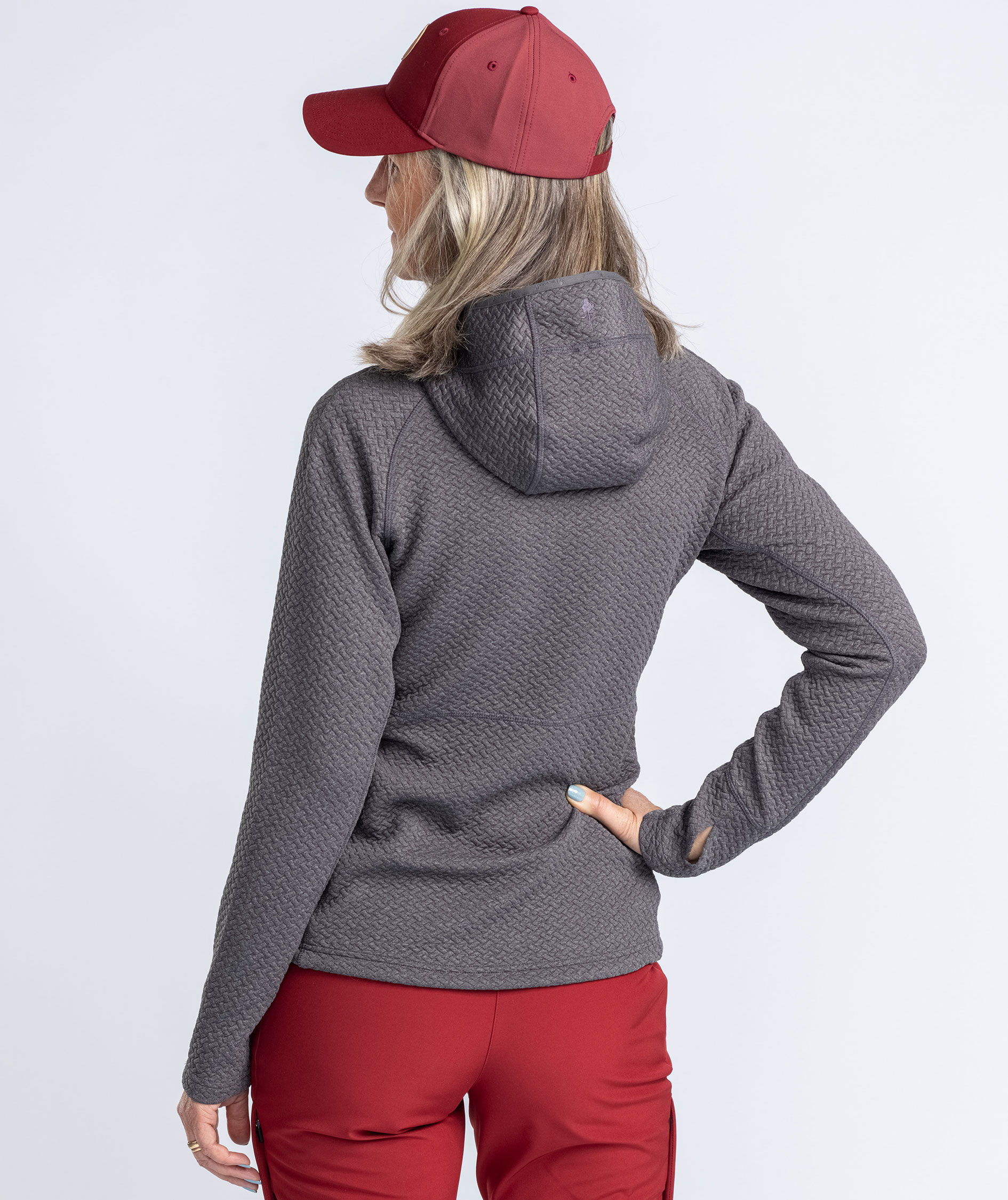 Pinewood Everyday Travel dame h&aelig;ttetr&oslash;je med lynl&aring;s, Grey melange , large image number 3