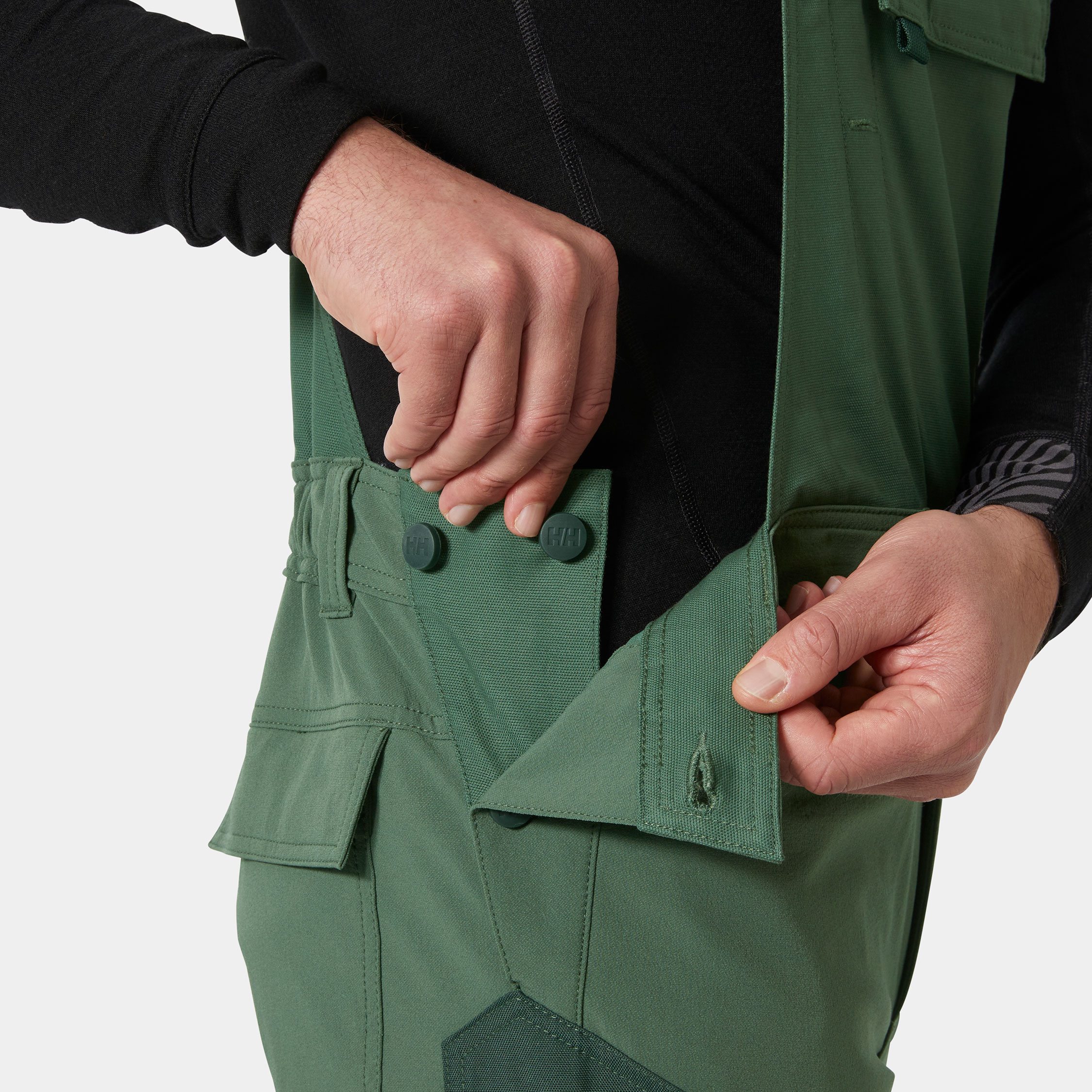 Helly Hansen Oxford 4X Connect&trade; bib and brace full stretch, Spruce/Darkest Spruce, large image number 6