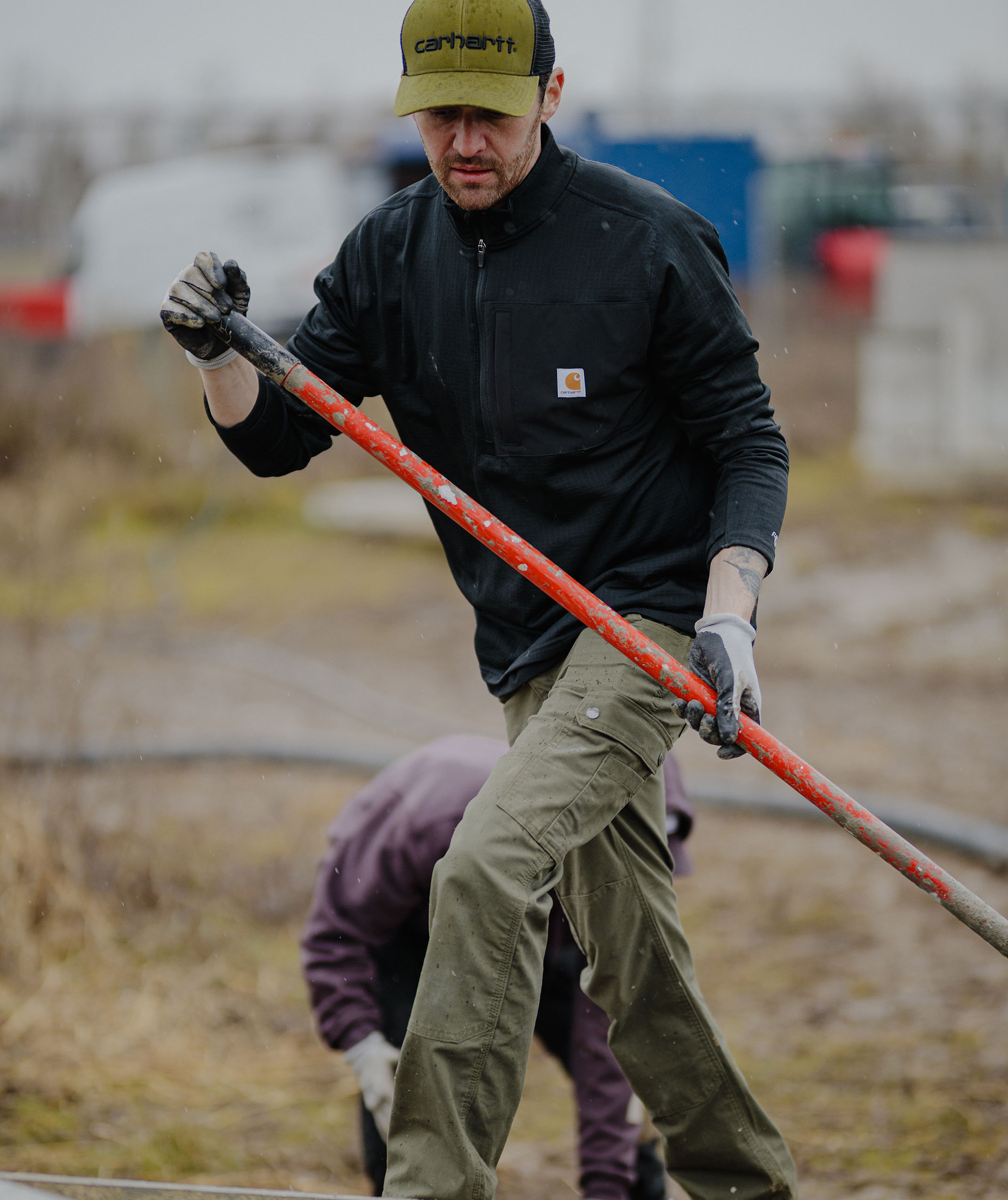 Carhartt Mock Neck half zip midlayer, Black