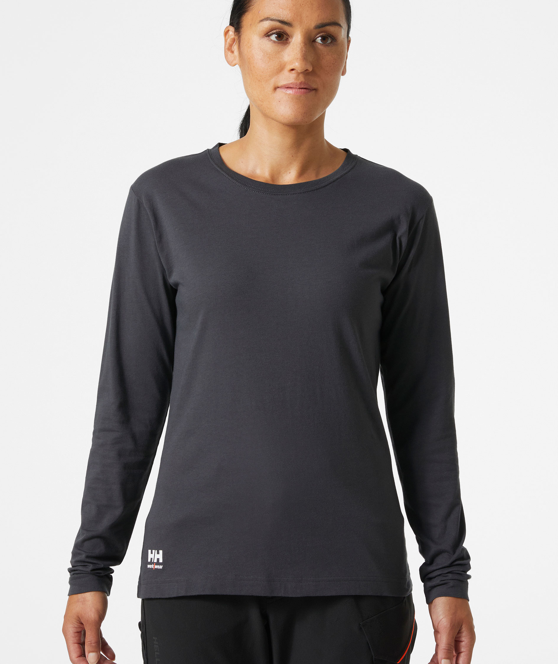 Helly Hansen Classic lang&auml;rmliges Damen T-Shirt, Dunkelgrau
