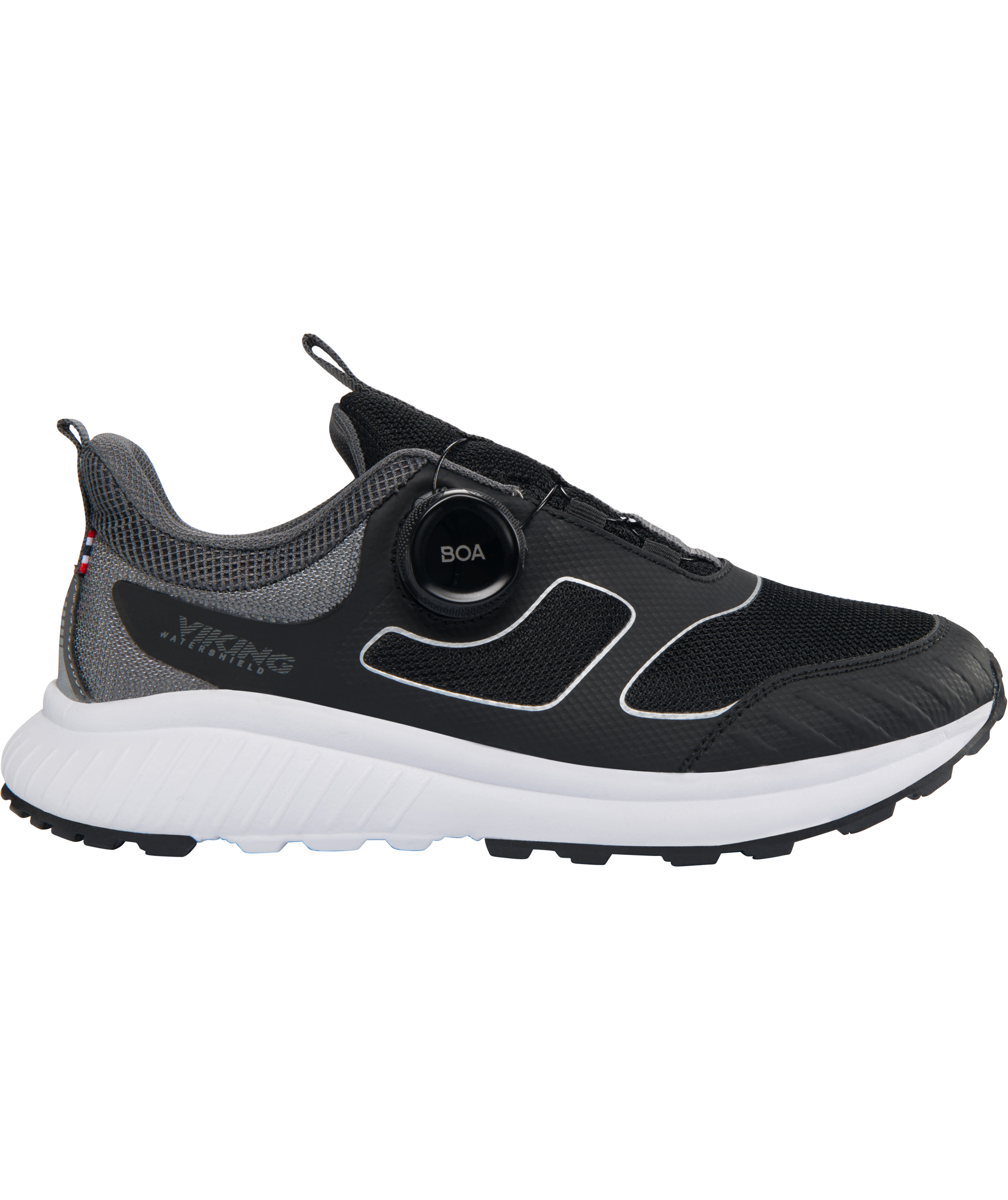 Viking Aero WP BOA sneakers till barn, Black/Charcoal