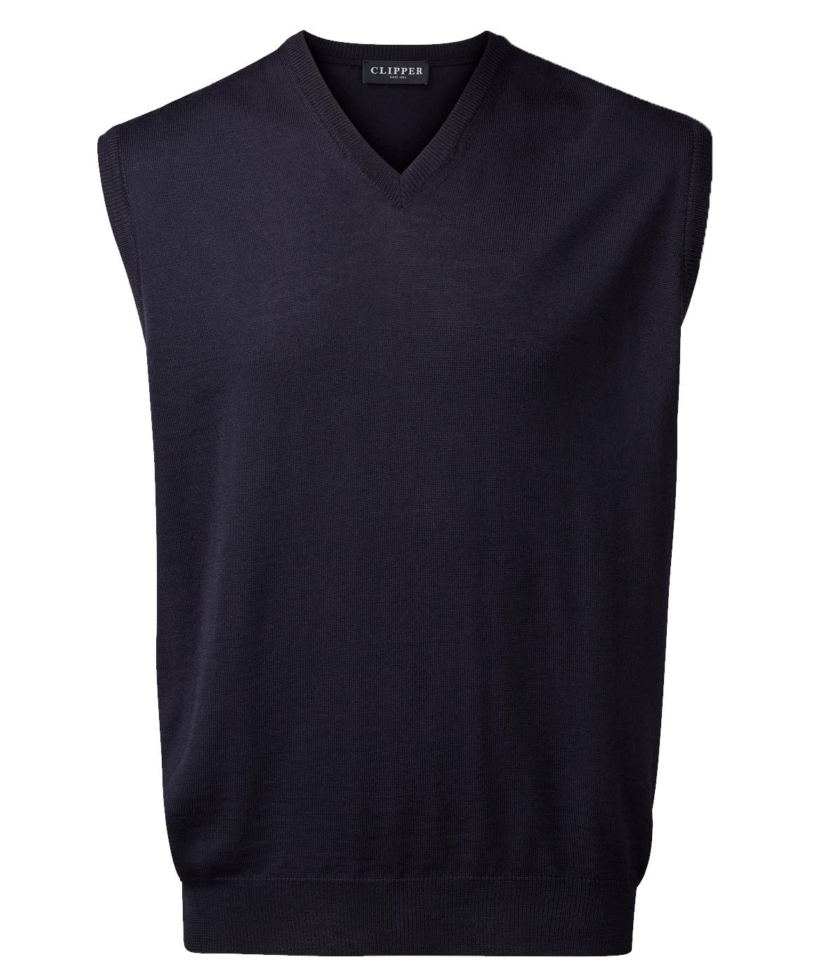 Clipper Milan slipover/v&auml;st med merinoull, Navy