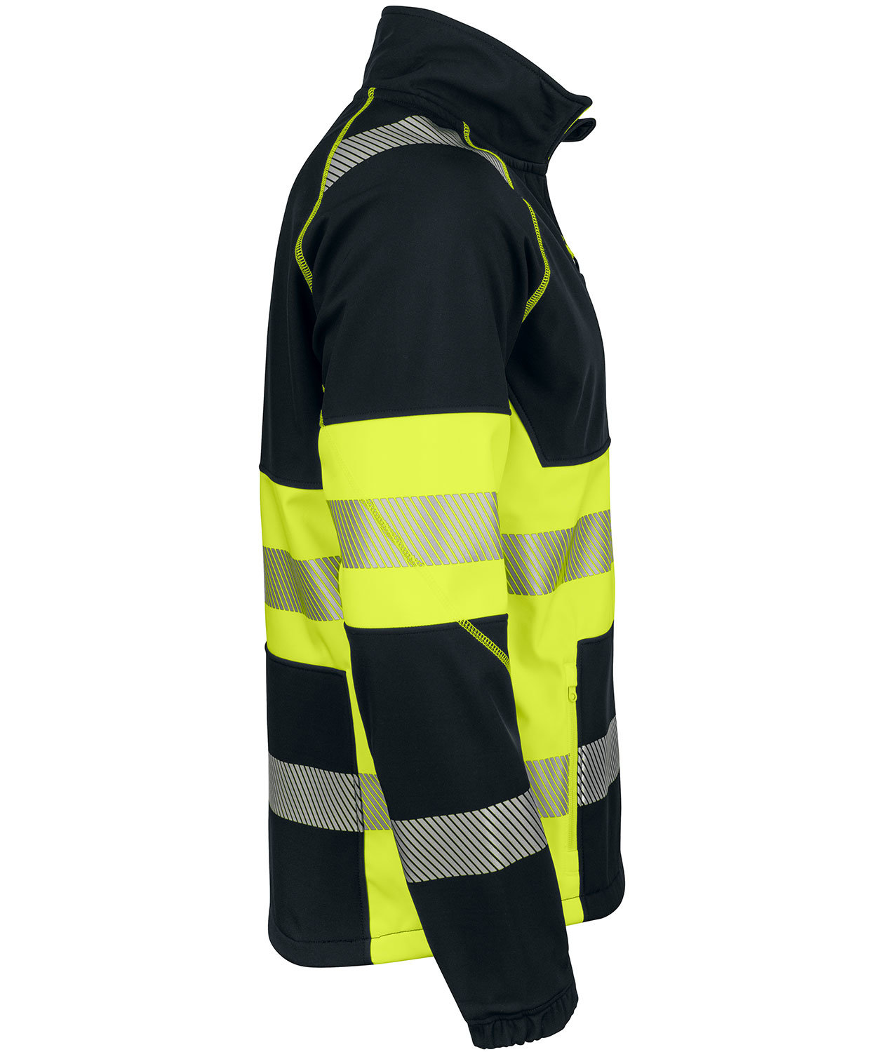 ProJob softshell jacket 6443, Hi-vis Yellow/Black, large image number 3