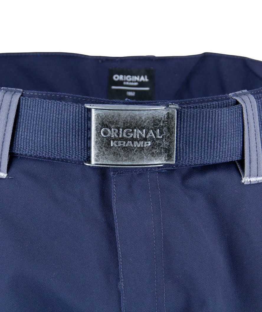 Kramp Original arbeidsbukse med belte, Marine/Gr&aring;, large image number 4