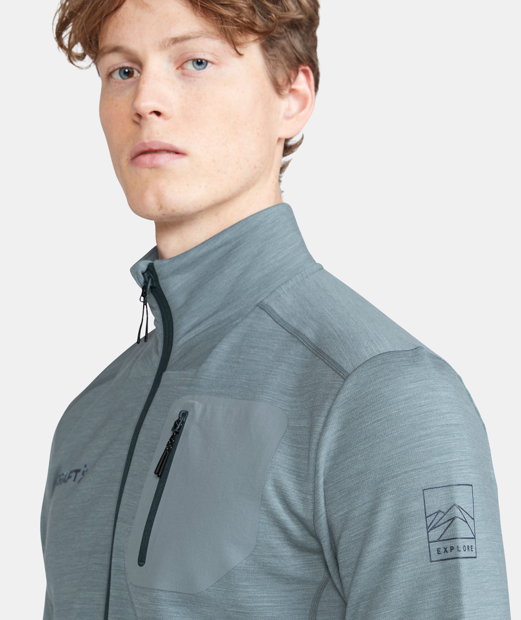 Craft PRO Explore Midlayer cardigan, Flow Melange, large image number 4