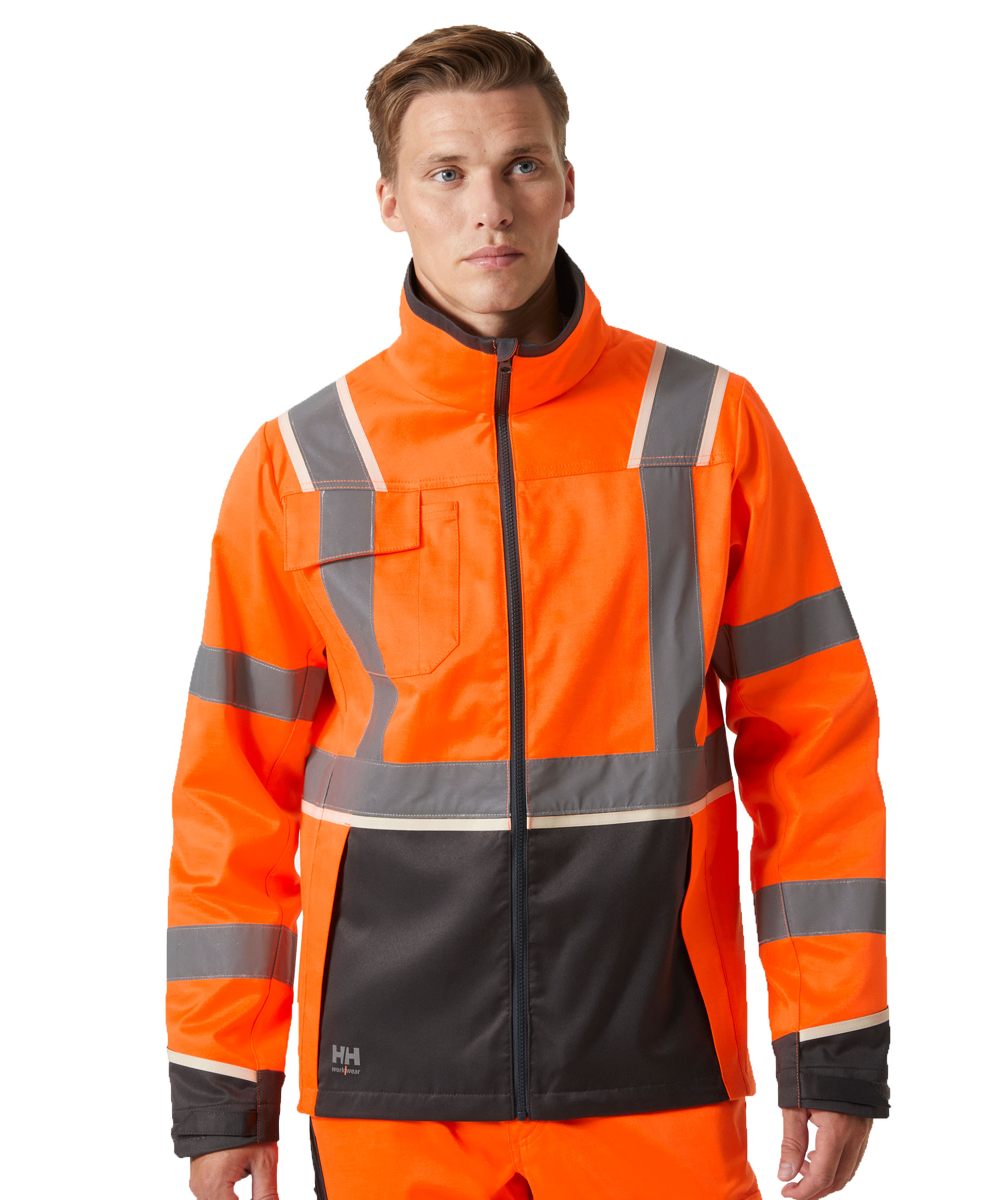 Helly Hansen UC-ME work jacket, Hi-vis Orange/Ebony, large image number 1