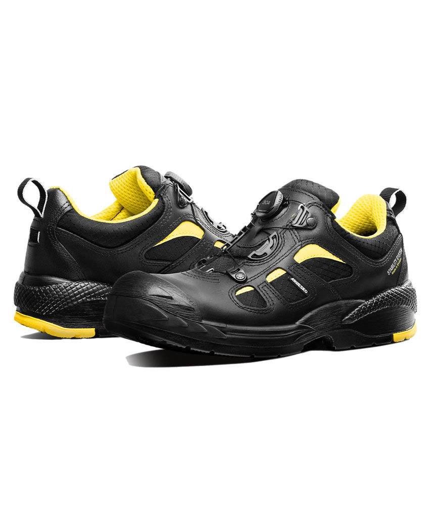 Arbesko 386 vernesko S3, Svart/Gul