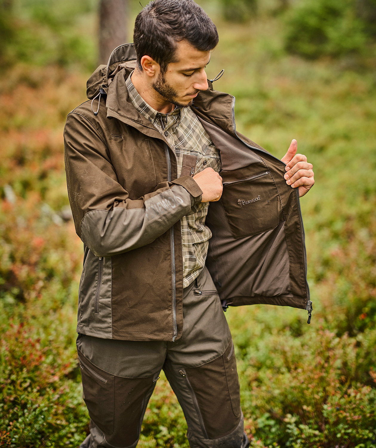 Pinewood Furudal Tracking jakke, Mossgreen/ Dark Mossgreen, large image number 7