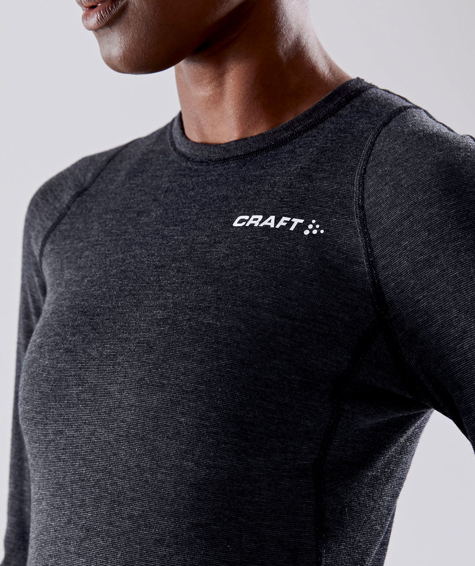 Craft Core Damen Baselayer-set mit Merinowolle, Schwarz melange, large image number 8