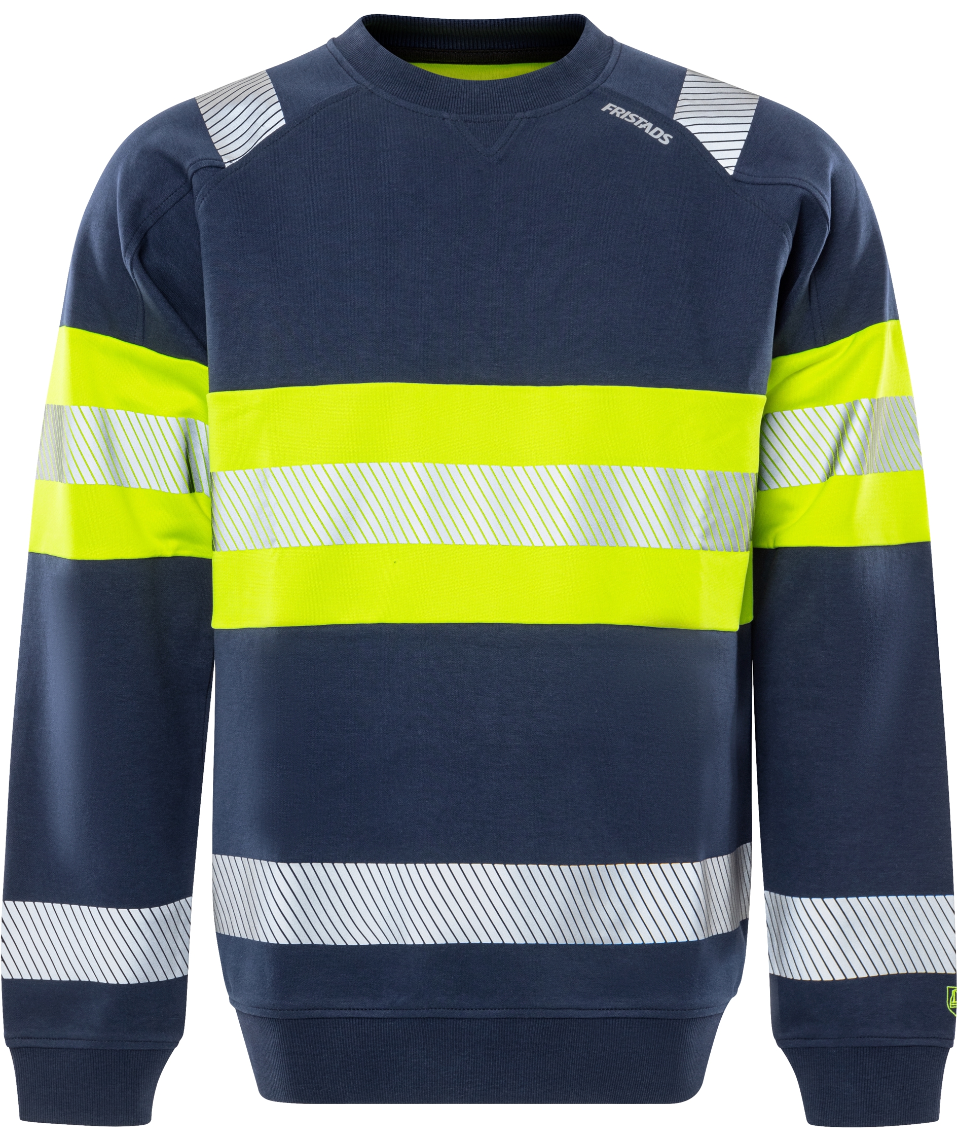 Fristads sweatshirt 7530 GKC, Varsel yellow/marinbl&aring;, Varsel yellow/marinbl&aring;, swatch