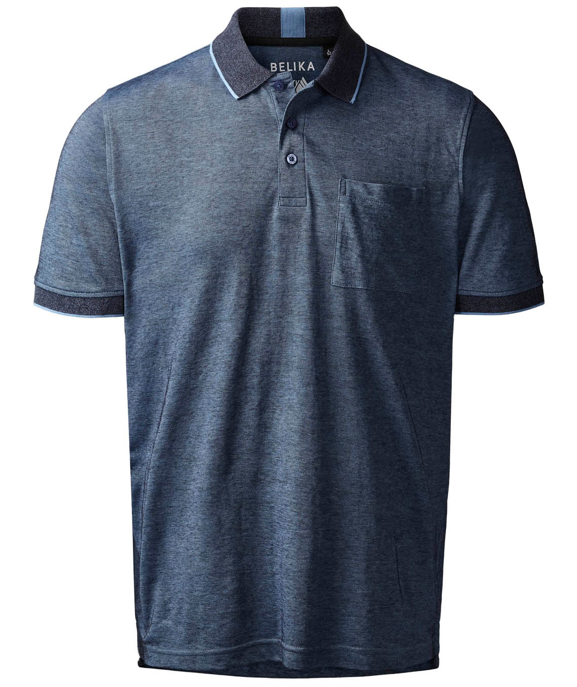 Belika Valencia polo T-skjorte, Navy melange