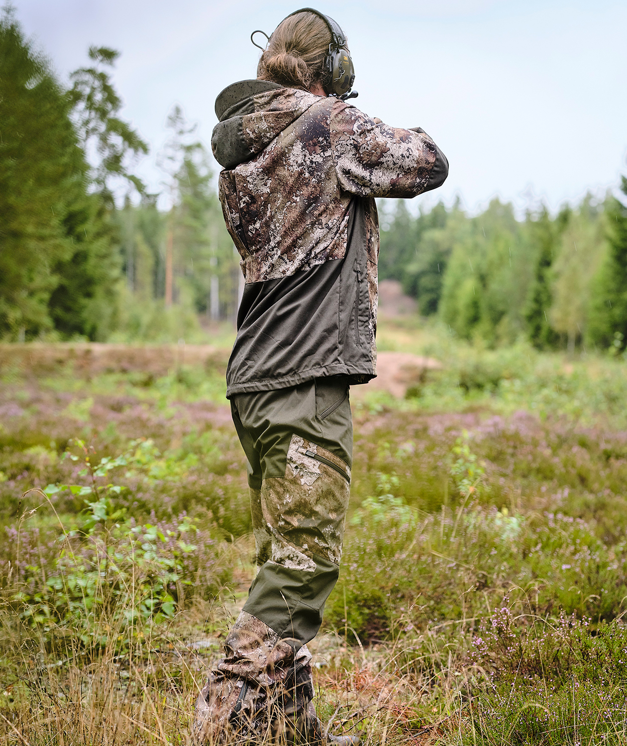 Pinewood Furudal Tracking Camou bukser, Strata/Mossgr&oslash;n, large image number 3
