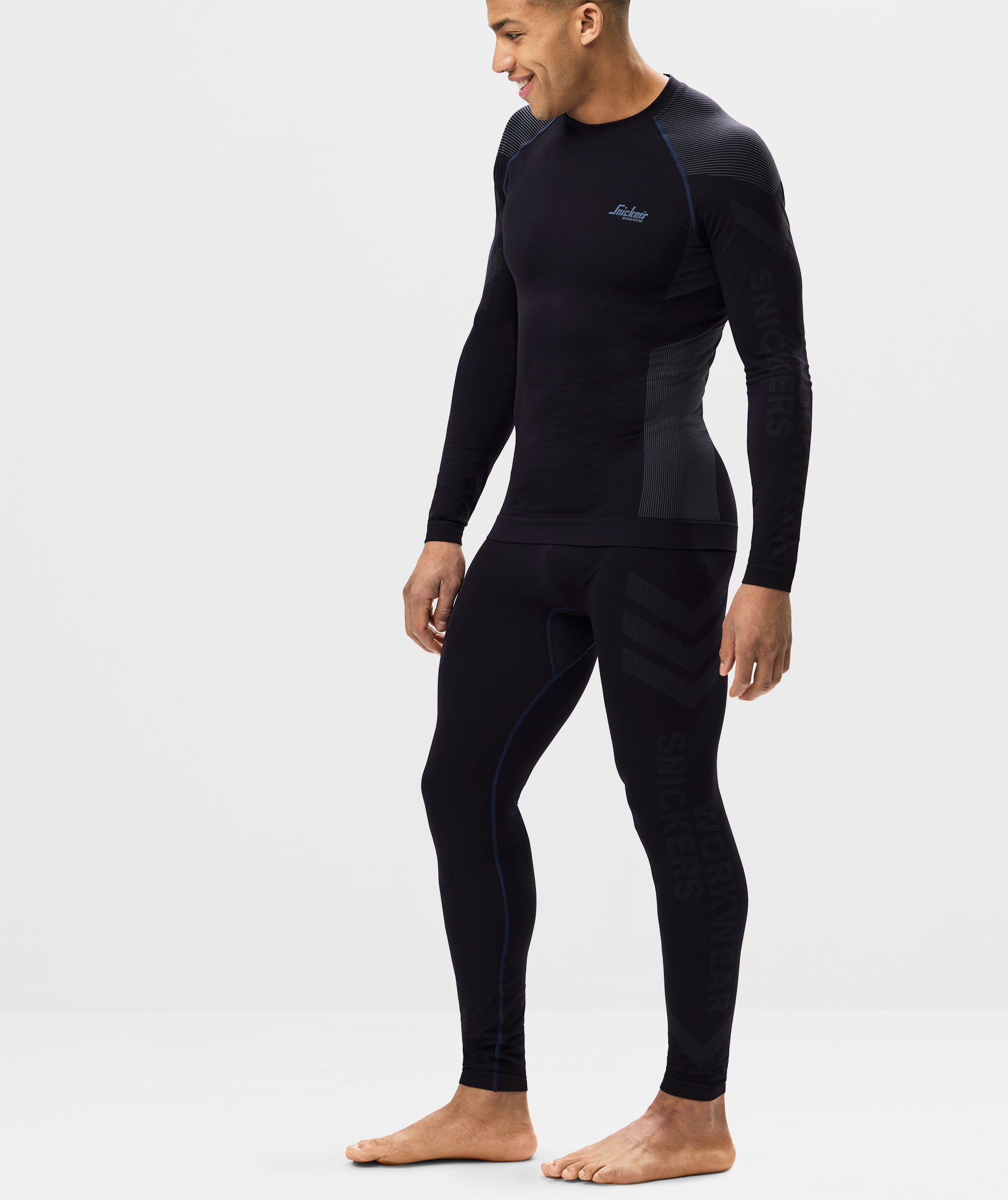 Snickers baselayerbyxa 9492, Black/Grey