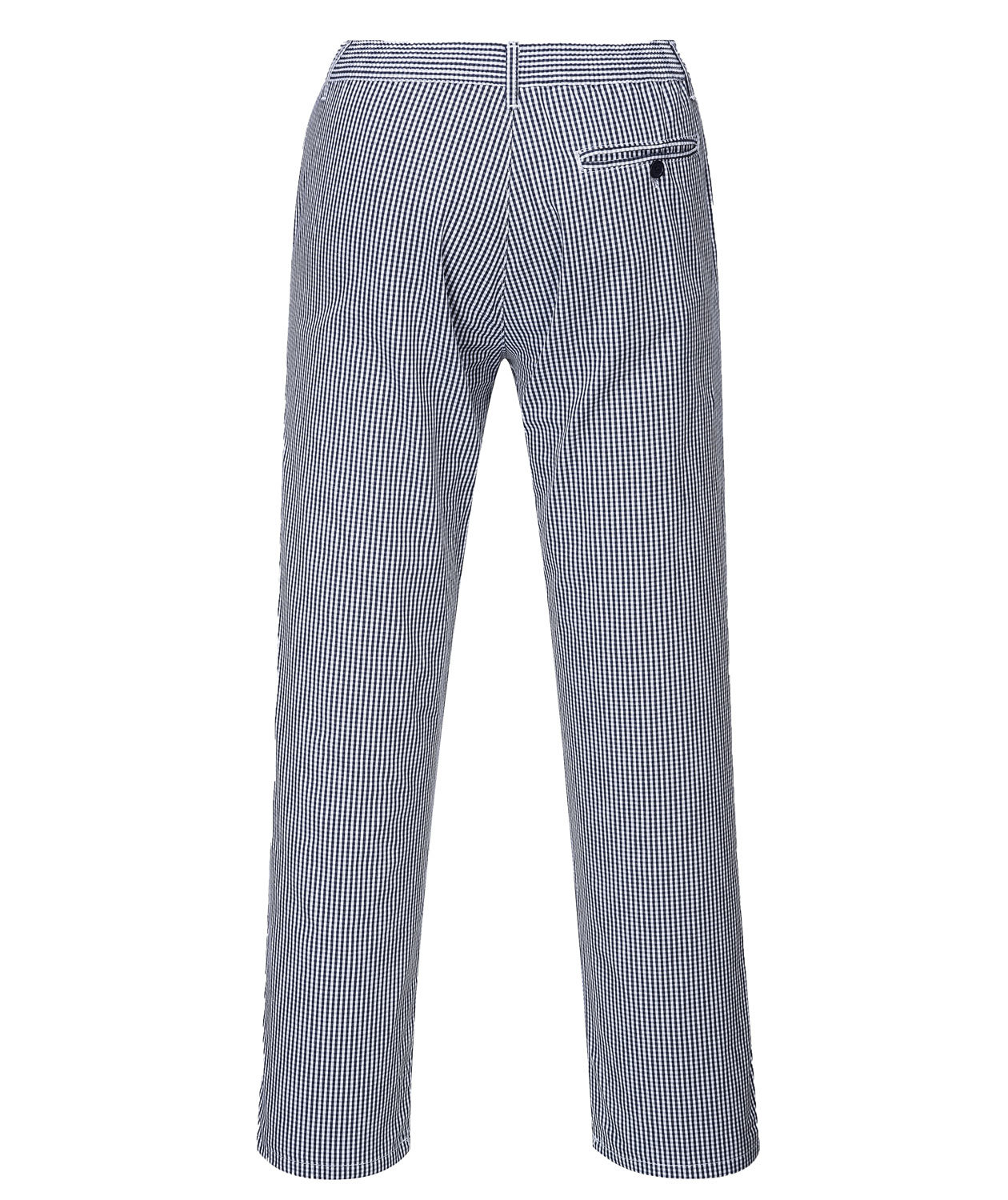 Portwest Barnet kokkebukser, Pepitatern Bl&aring;/Hvid