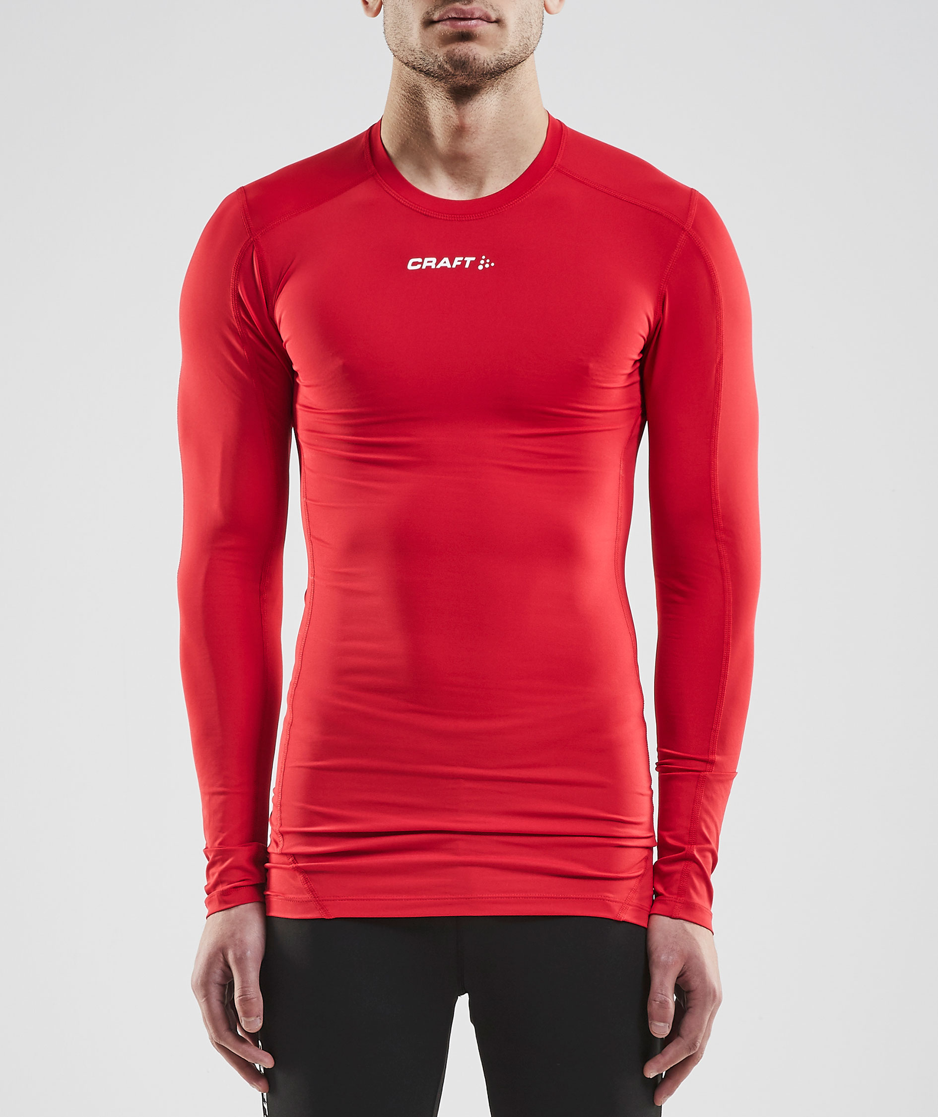 Craft Pro Control Compression l&aring;ng&auml;rmad T-shirt, Bright red