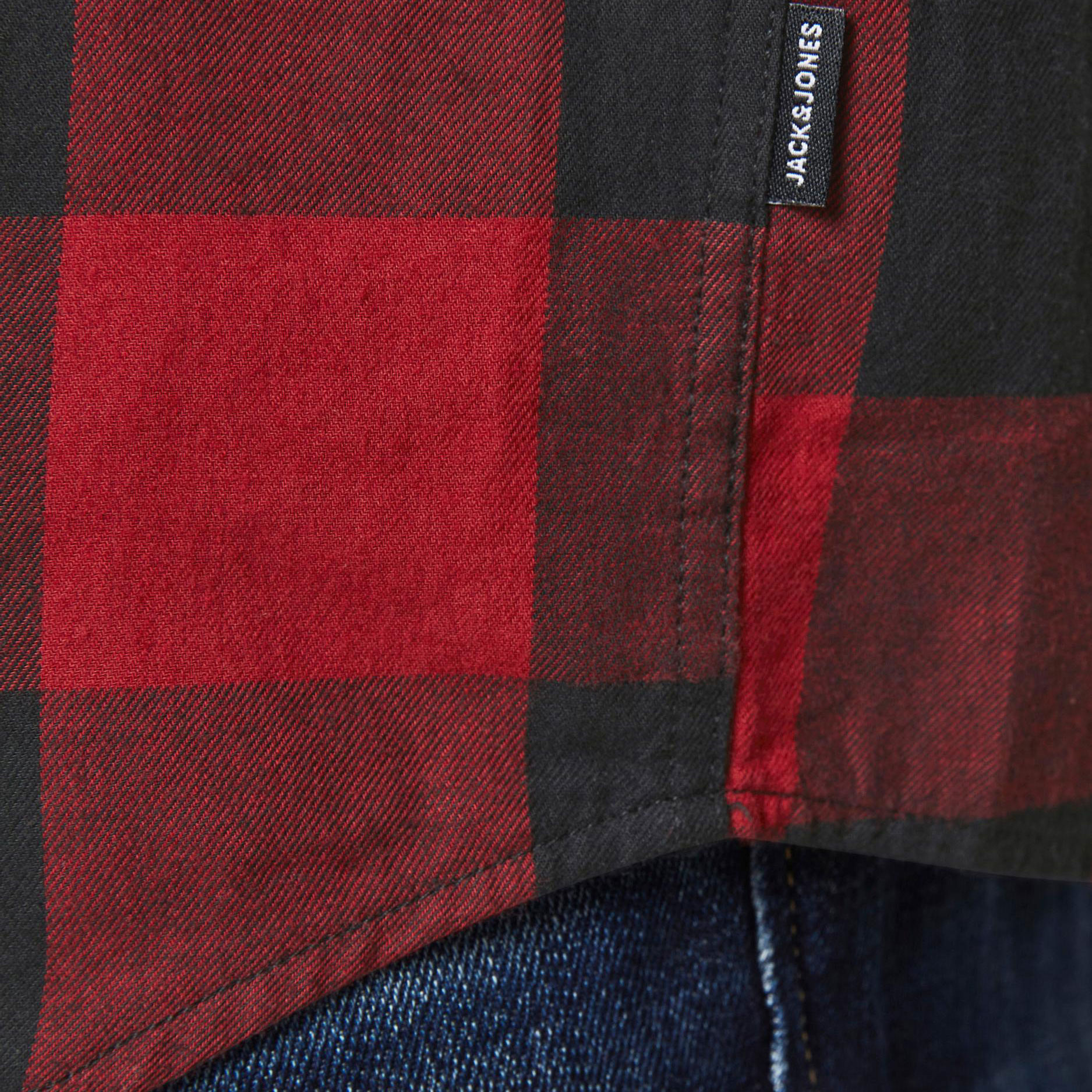 Jack & Jones JJEGINGHAM Plus Size Twill Hemd, Brick Red, large image number 4