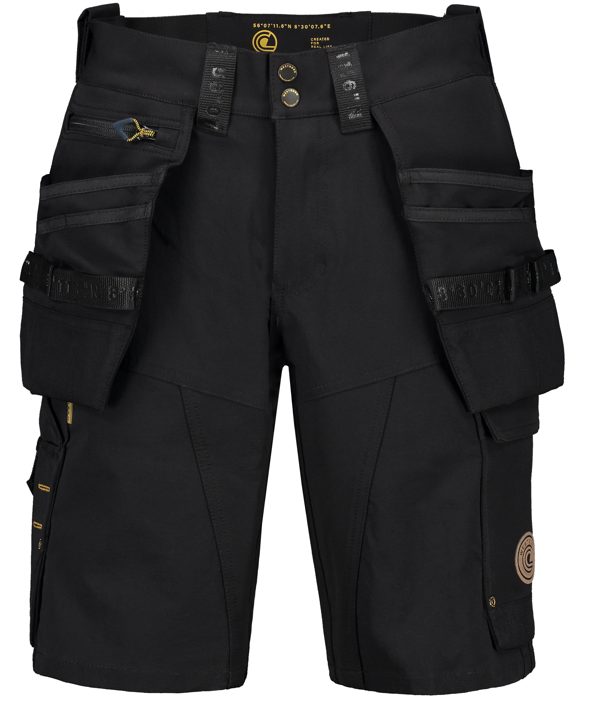 Westborn hantverksshorts full stretch, Black