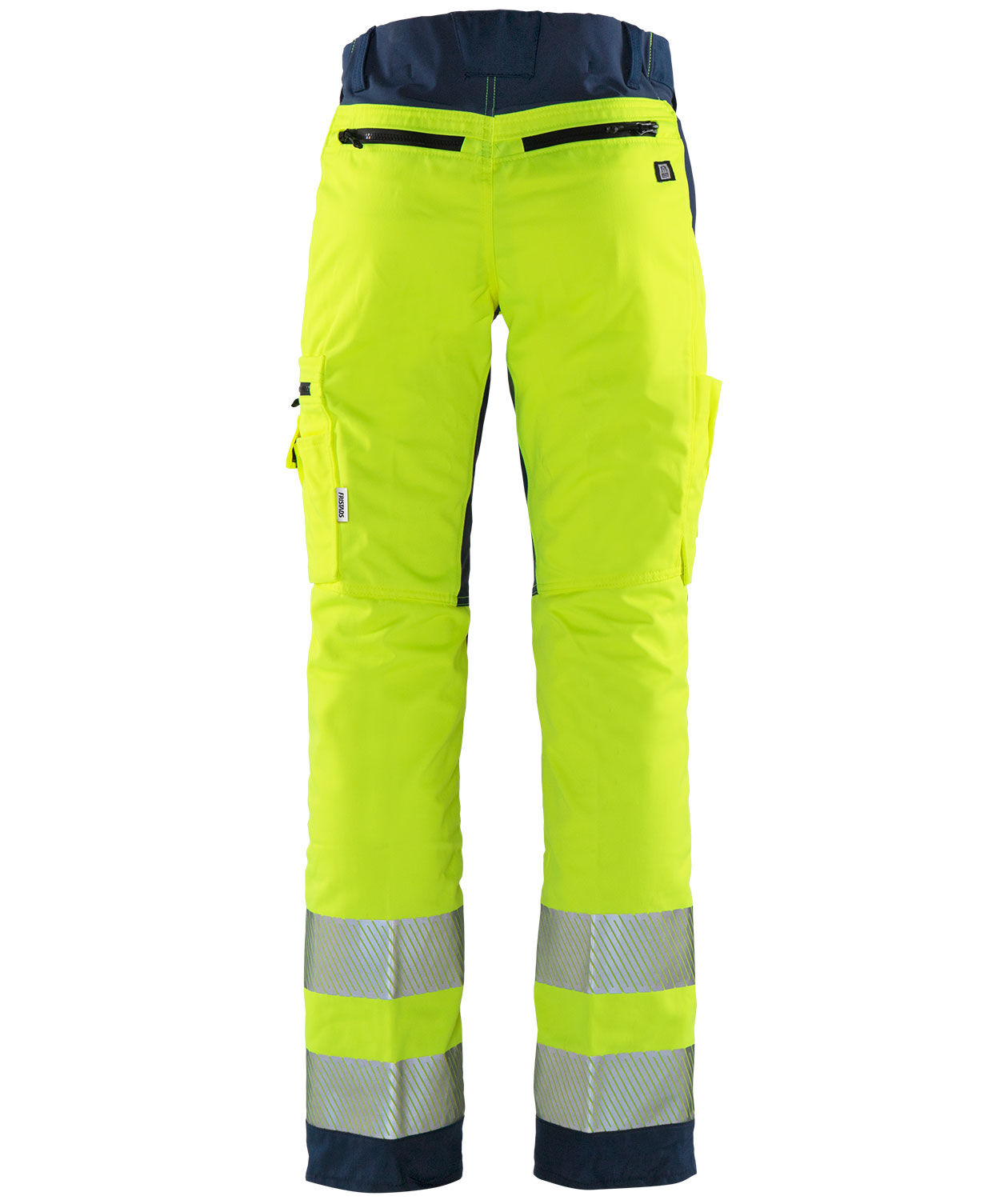 Fristads Flexforce work trousers, Hi-Vis yellow/marine, large image number 1