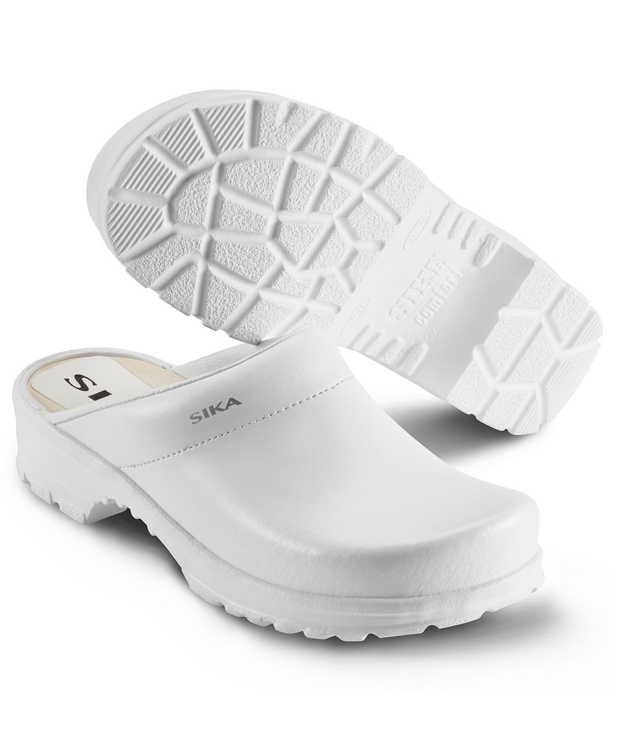 Sika comfort clogs without heel cover OB, White, White, swatch
