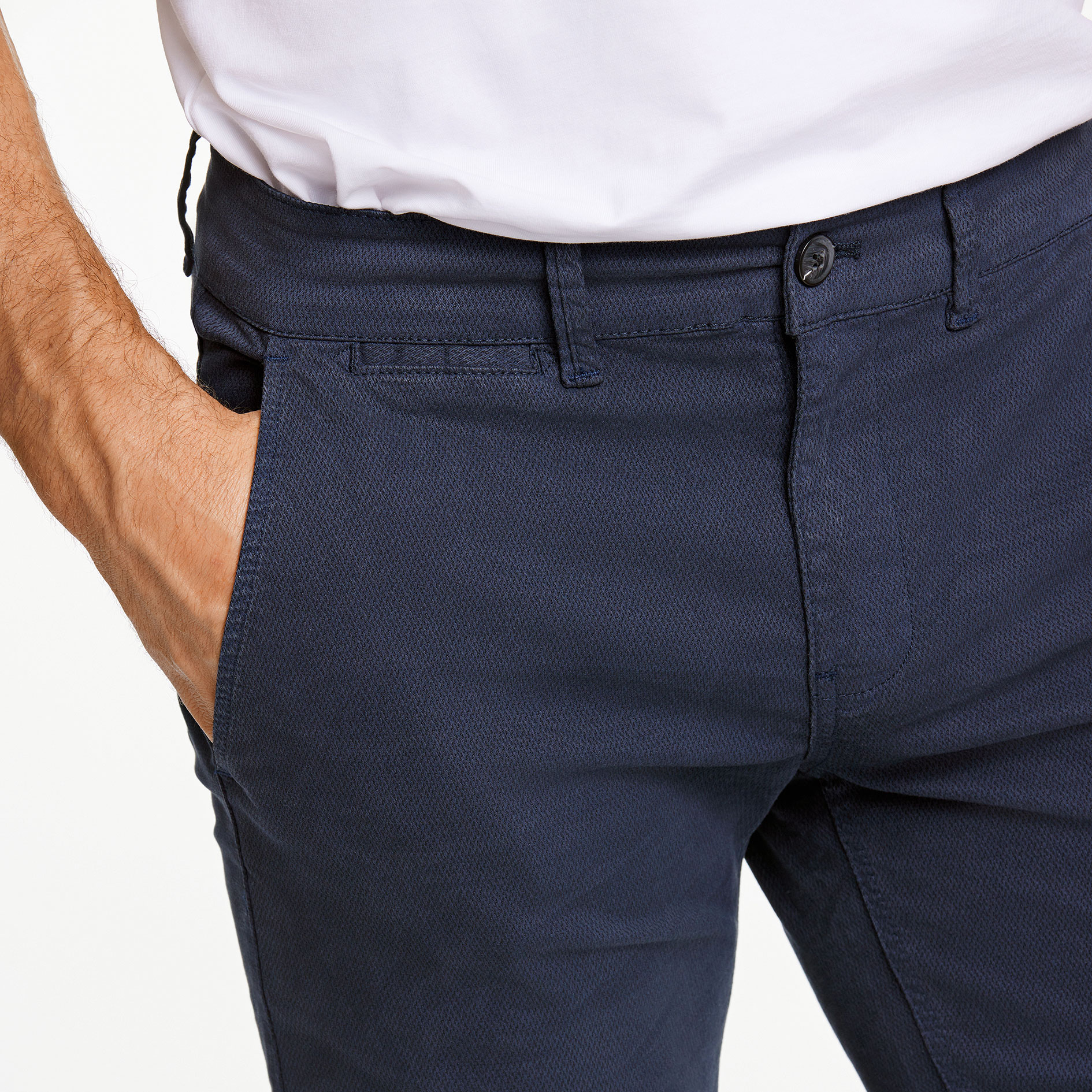 Lindbergh Superflex Structure chinos, Navy, large image number 3
