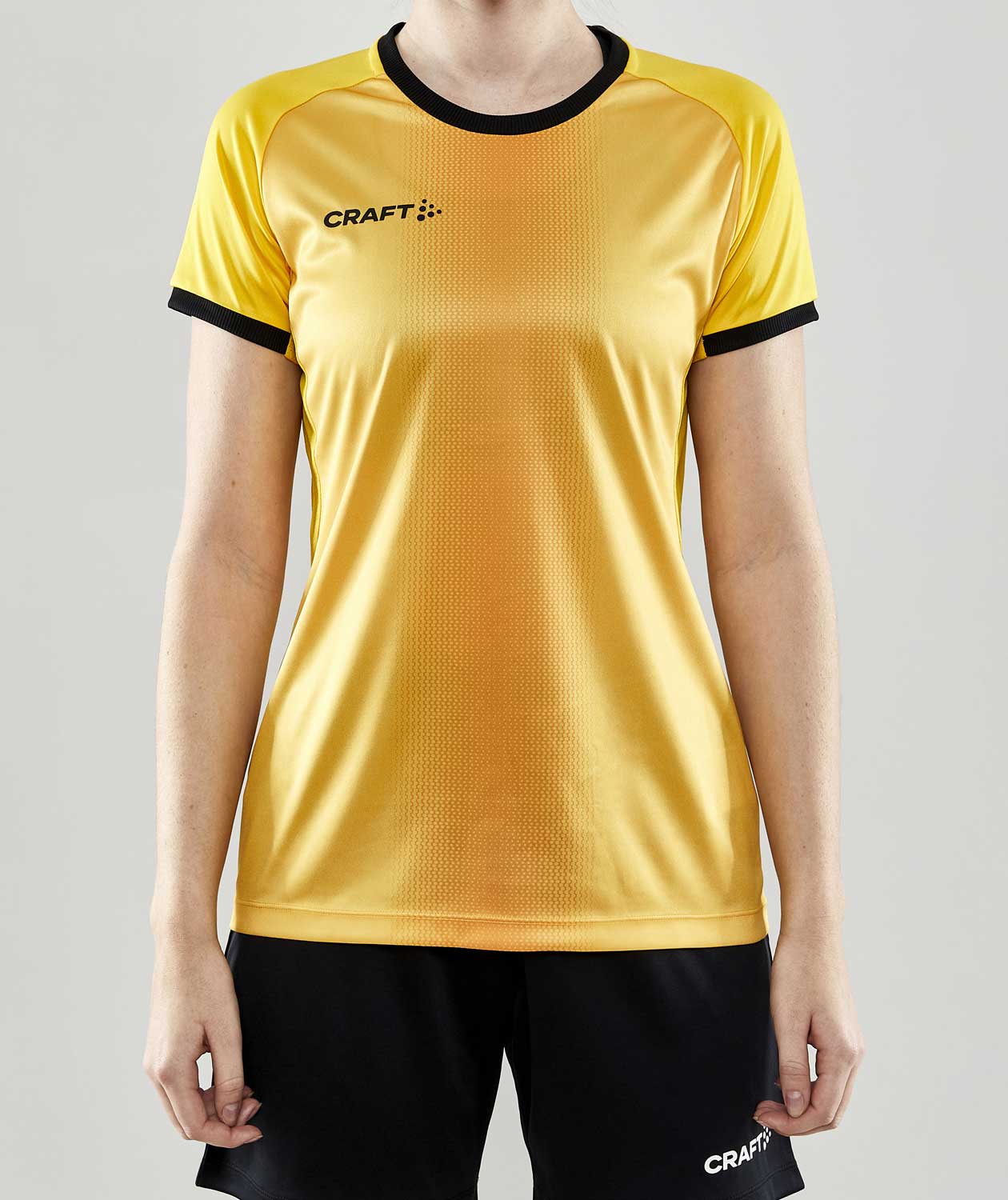 Craft Progress 2.0 Graphic dame T-shirt, Sweden Yellow/Sort, large image number 1