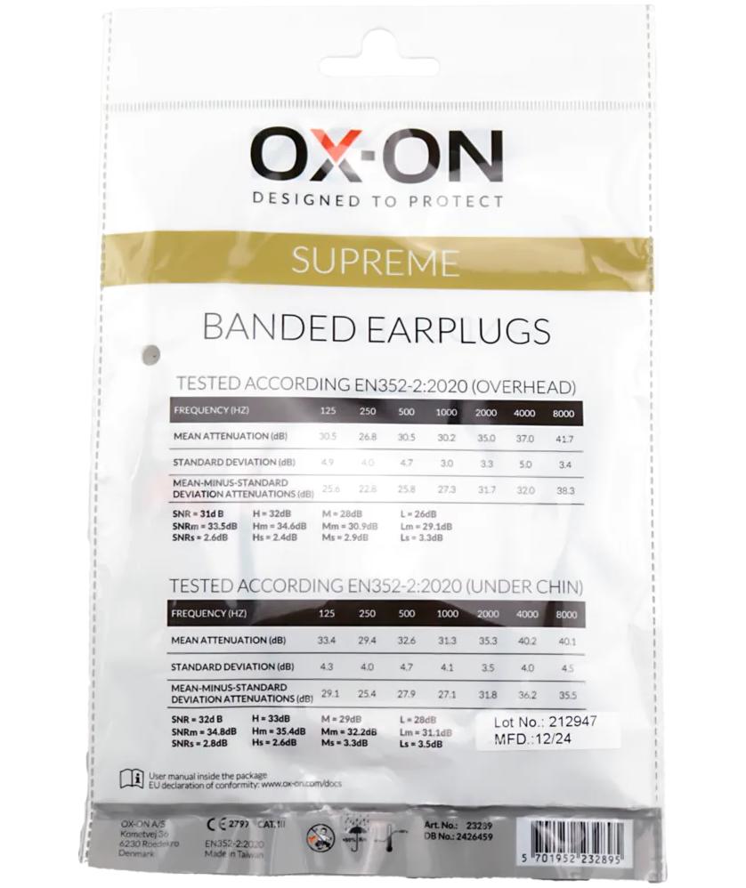OX-ON supreme banded earplugs, Orange, Orange, large image number 3