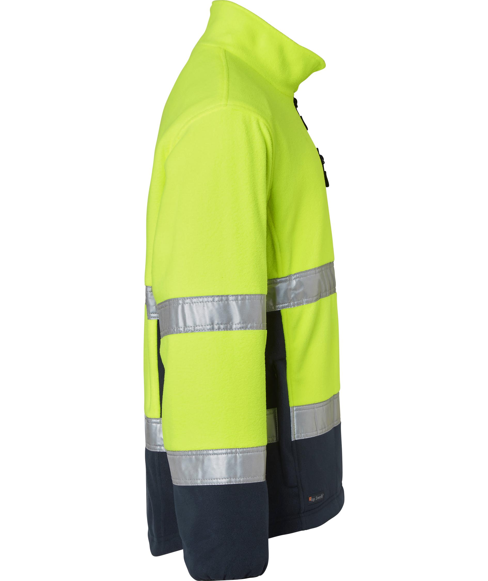 Top Swede Fleecejacke 264, Hi-Vis Gelb/Navy, large image number 2