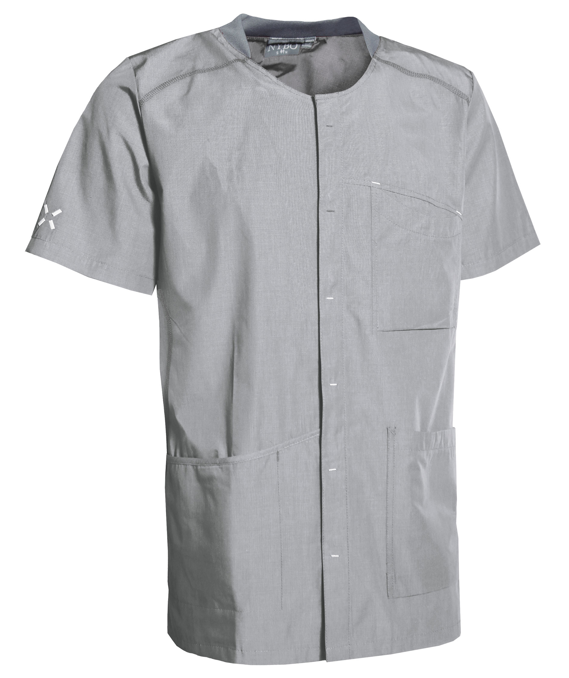 Nybo Workwear Sporty kortermet skjorte, Gr&aring;&nbsp;Melange, Gr&aring;&nbsp;Melange, swatch