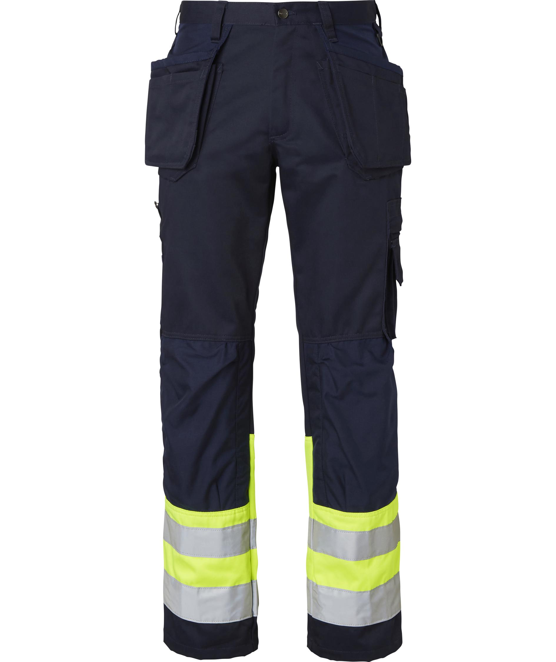 Top Swede h&aring;ndv&aelig;rkerbukser 2171, Navy/Hi-Vis gul