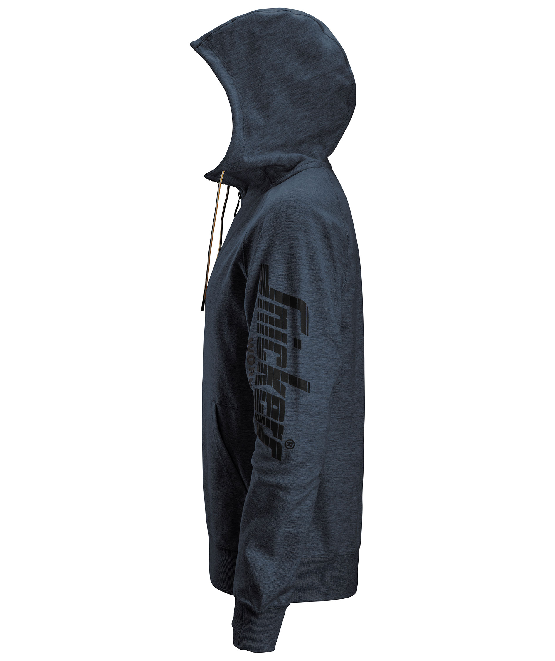 Snickers Logo Kapuzensweatshirt mit Rei&szlig;verschluss 2895, Navy melange, large image number 3