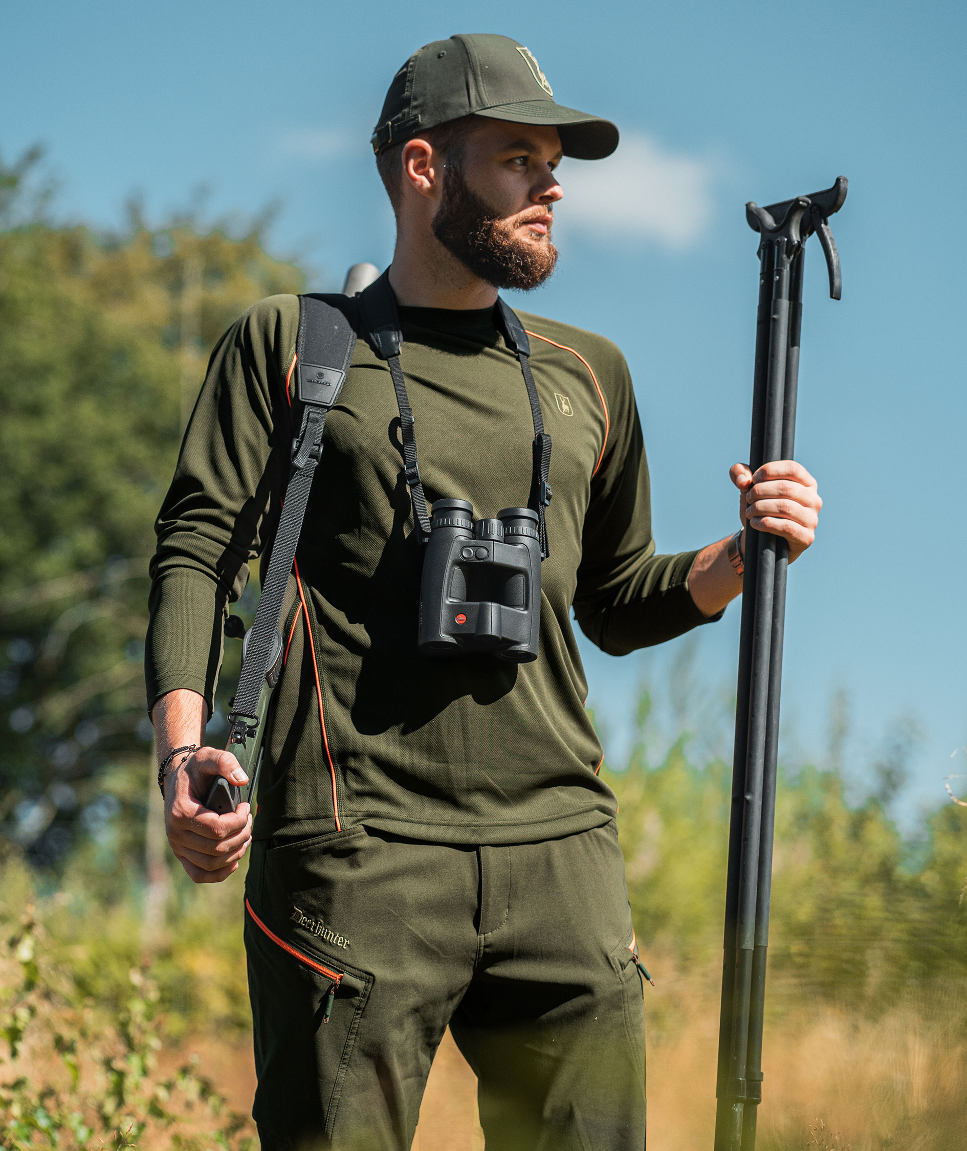 Deerhunter Chamois lang&aelig;rmet T-shirt, Forest green