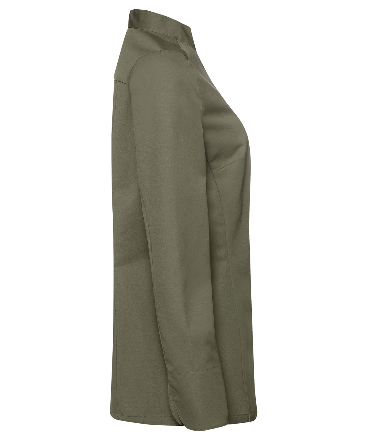 Segers slim fit dame kokkeskjorte, Olivengr&oslash;n, large image number 2