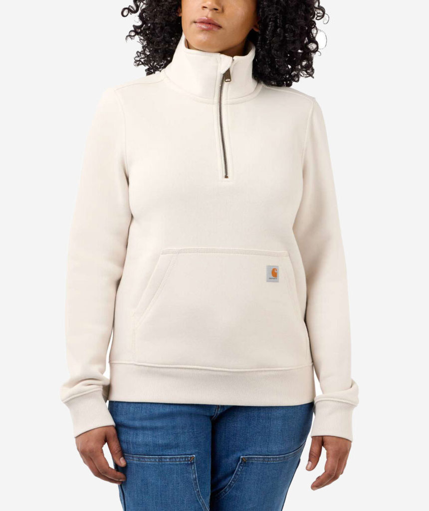 Carhartt dame sweatshirt med lynl&aring;s, Malt